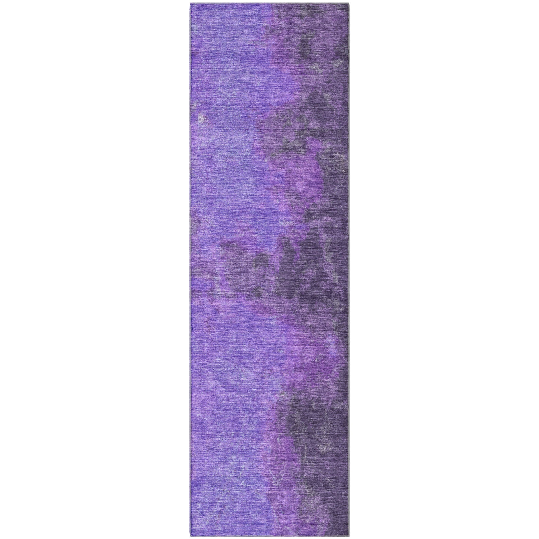 Dubrovnik Machine Washable Transitional Eggplant Purple Rug 2'3" x 7'6" #shape_Runner