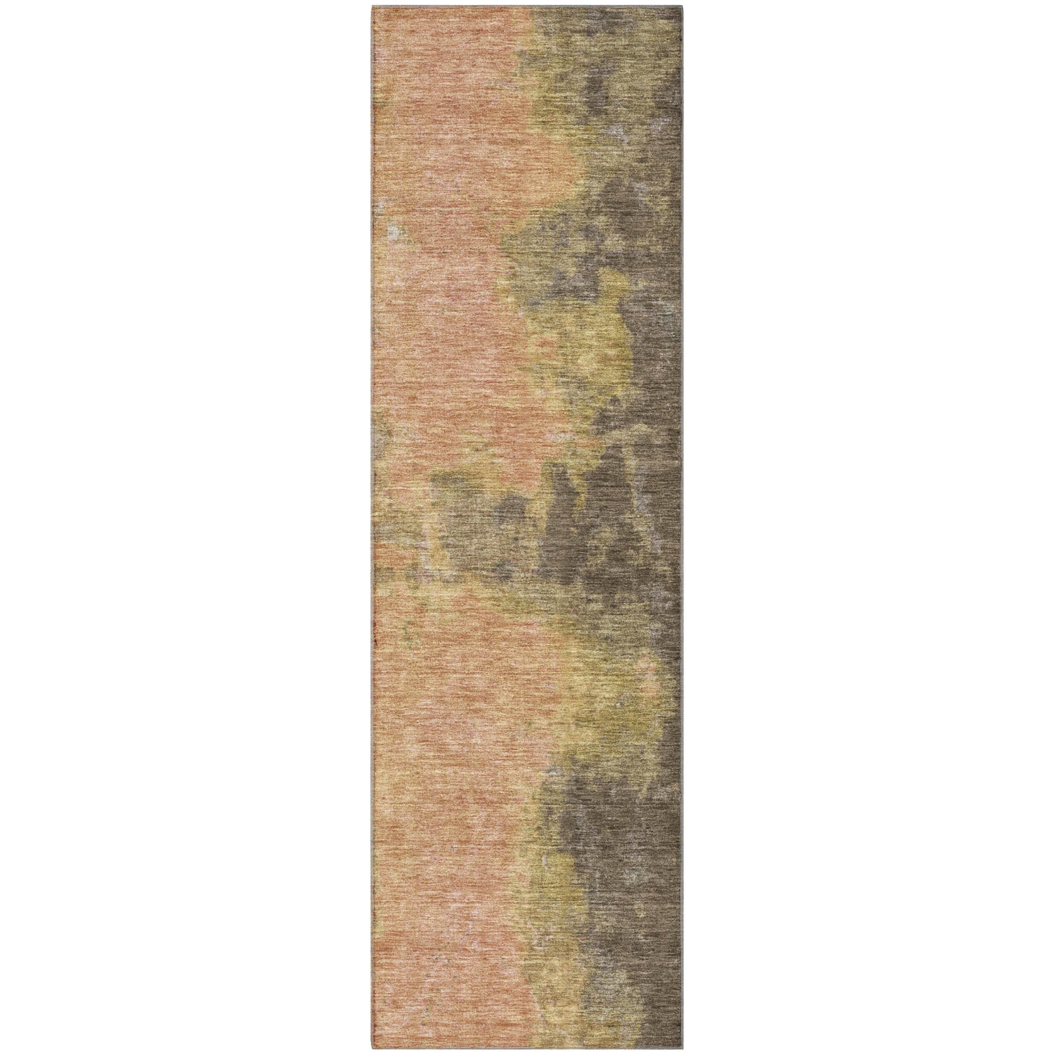 Dubrovnik Machine Washable Transitional Fudge Brown Rug 2'3" x 7'6" #shape_Runner