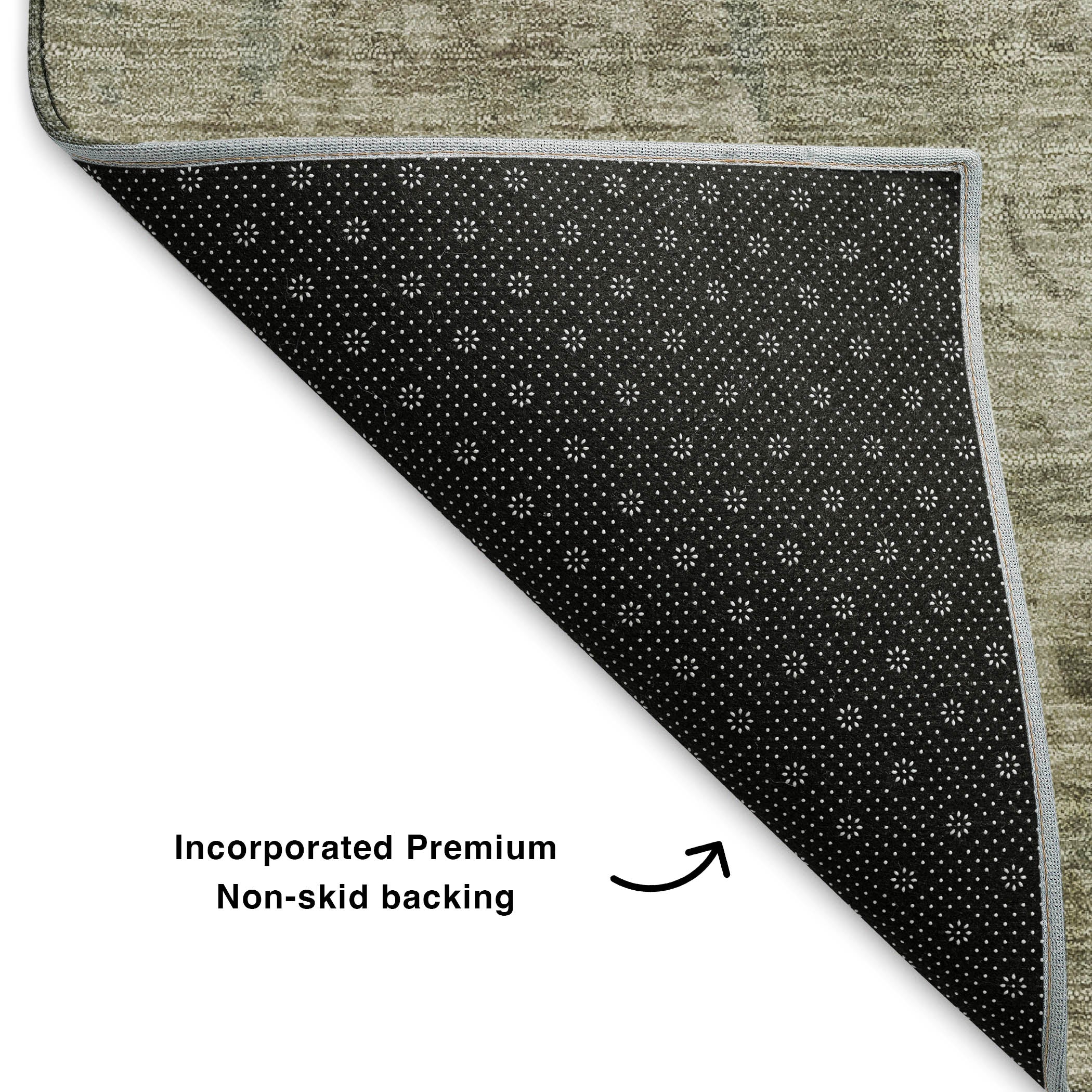 Dublin Machine Washable Traditional Gray Rug 1'8" x 2'6" #shape_Rectangle