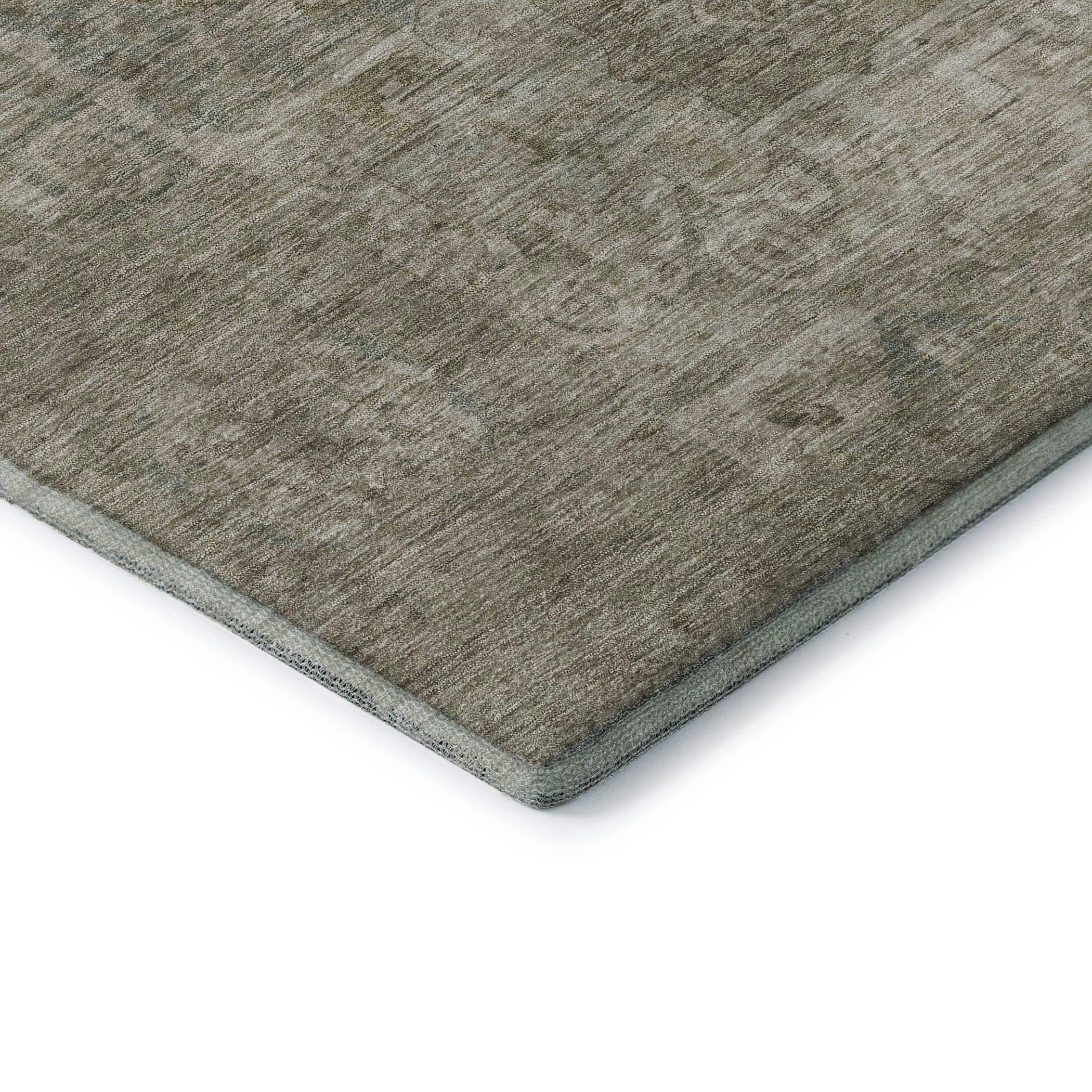 Dublin Machine Washable Traditional Gray Rug 1'8" x 2'6" #shape_Rectangle