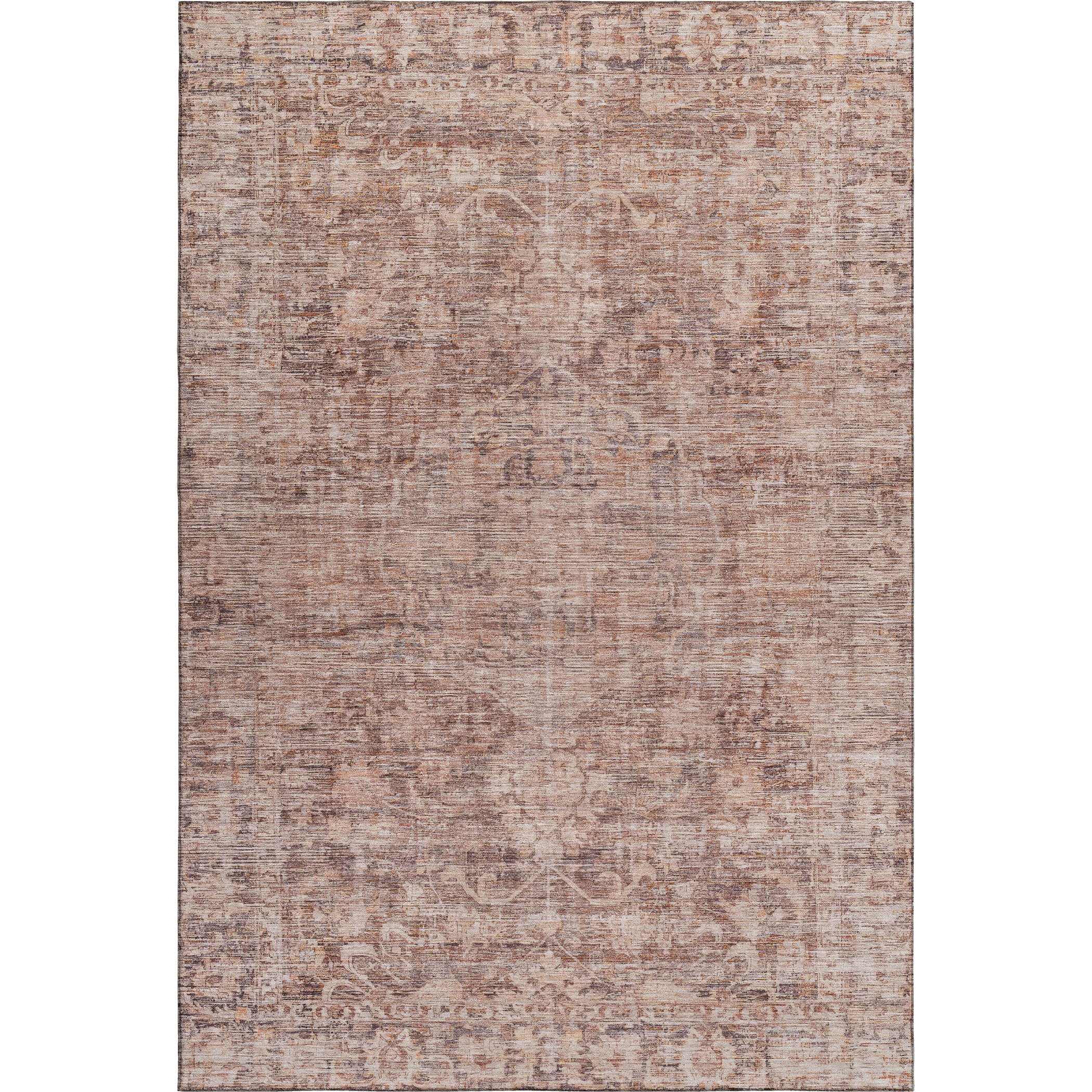 Seoul Machine Washable Traditional Paprika Orange Rug 2'6" x 3'10" #shape_Rectangle