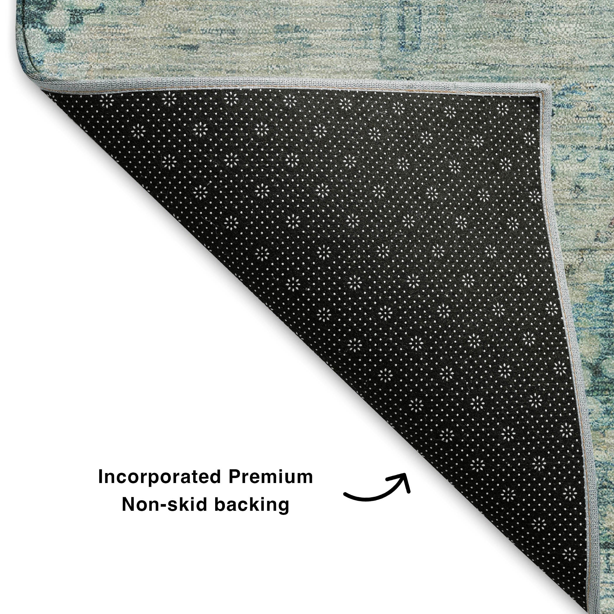 Lucerne Machine Washable Transitional Blue Rug 1'8" x 2'6" #shape_Rectangle