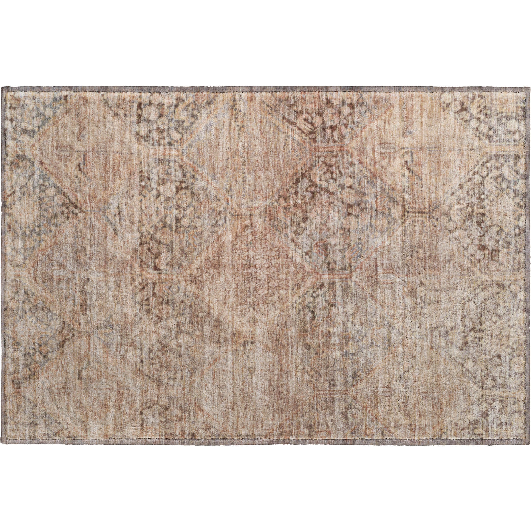 Lucerne Machine Washable Transitional Copper Orange Rug 1'8" x 2'6" #shape_Rectangle