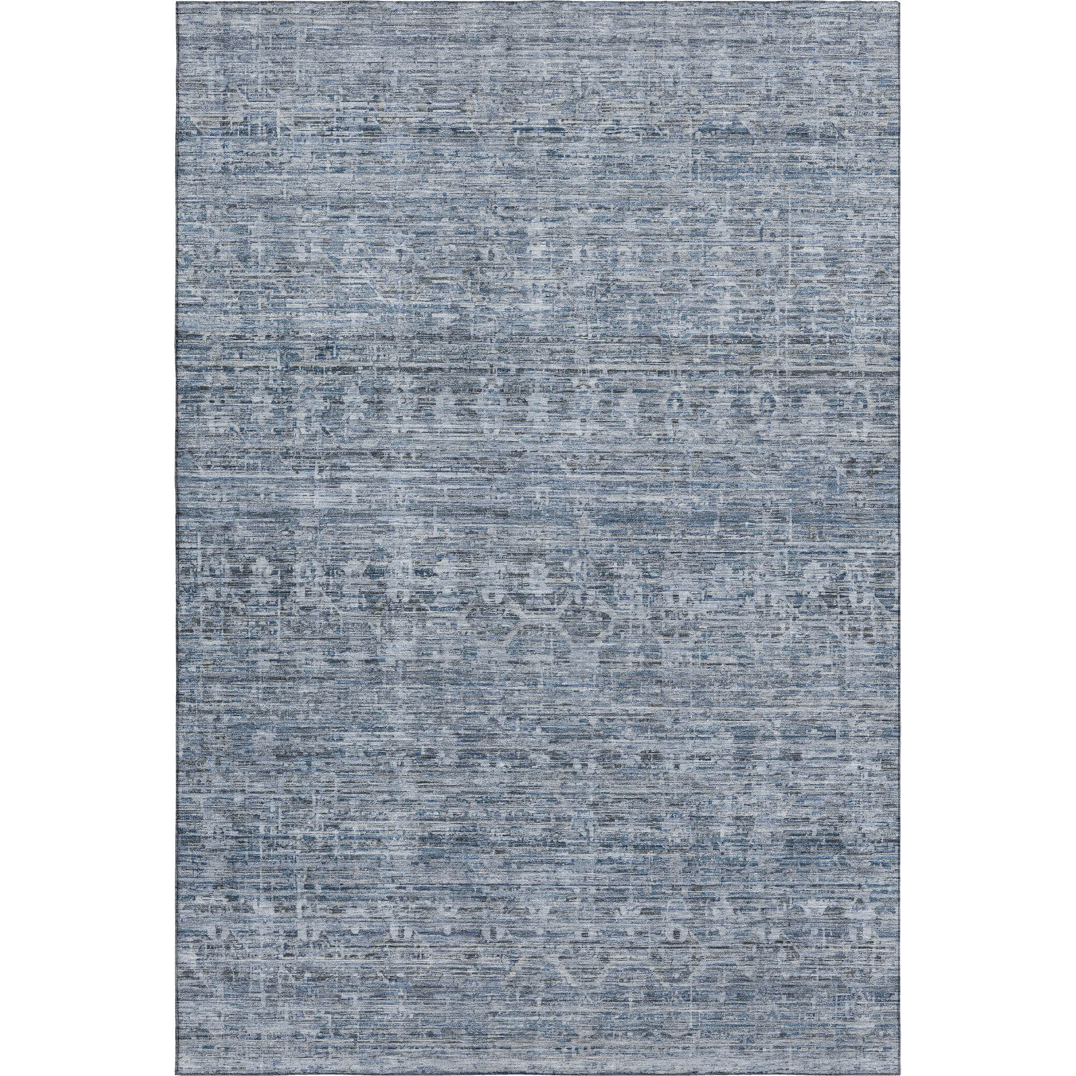 Seville Machine Washable Transitional Blue Rug 2'6" x 3'10" #shape_Rectangle