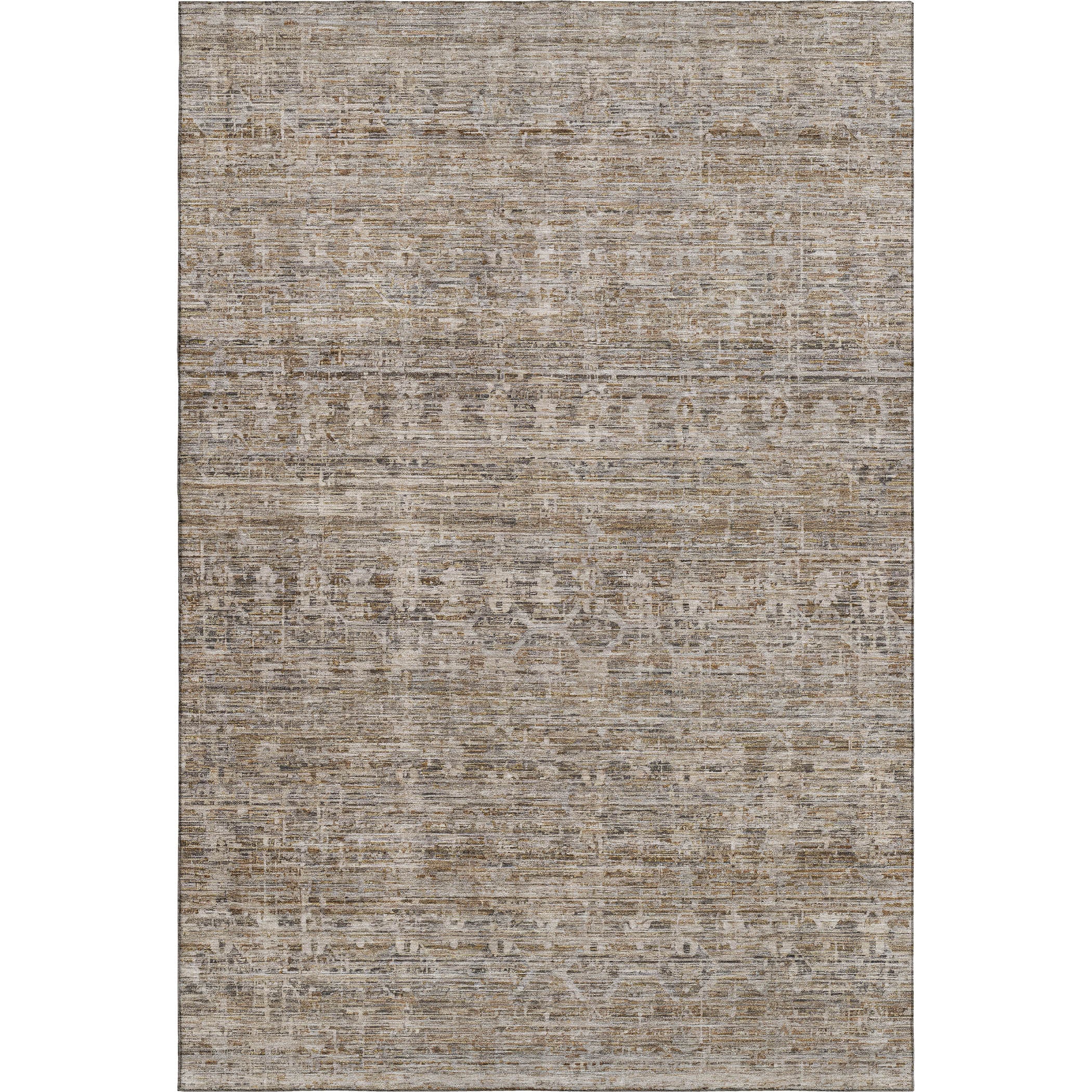 Seville Machine Washable Transitional Brown Rug 2'6" x 3'10" #shape_Rectangle