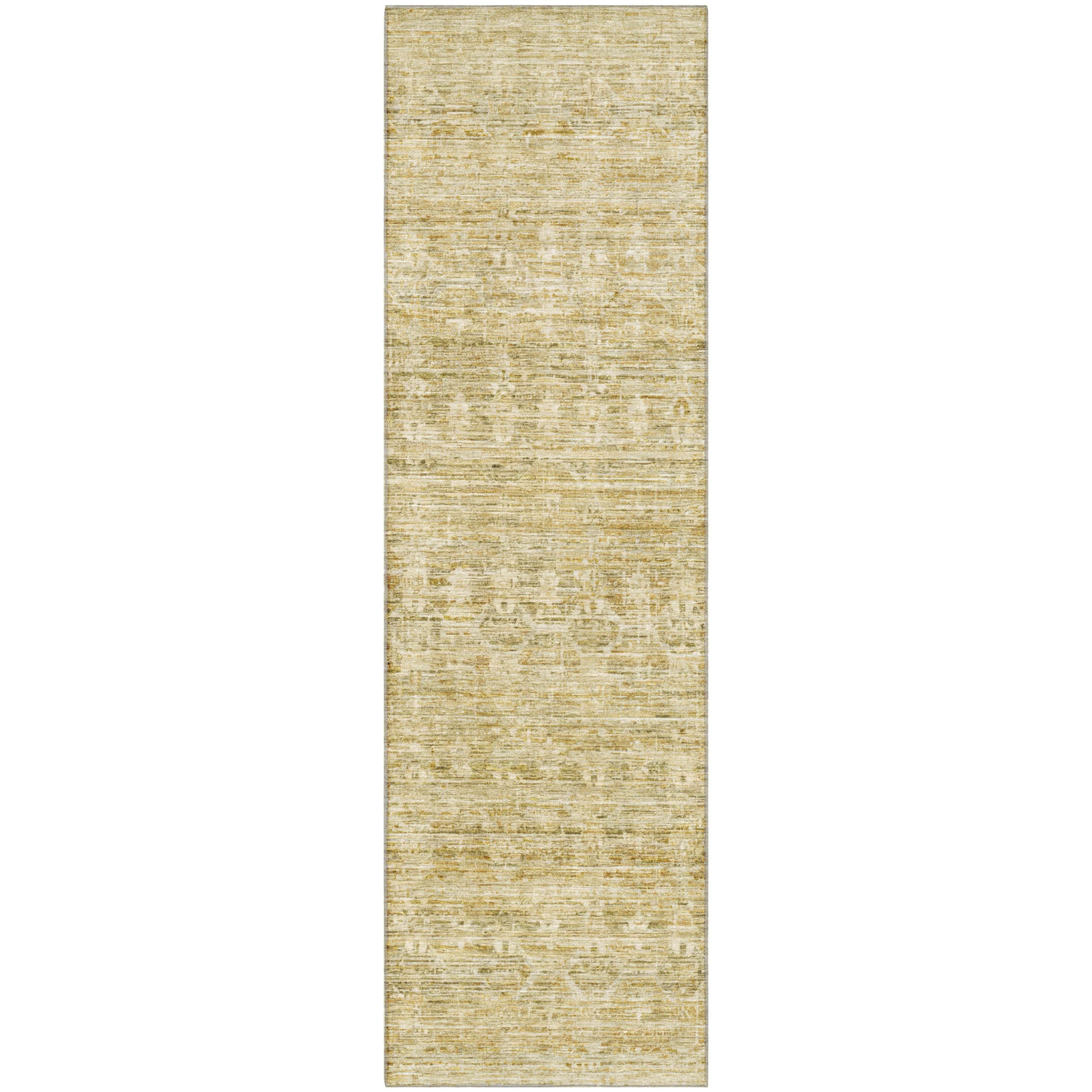 Seville Machine Washable Transitional Wheat Gold Rug 2'3" x 7'6" #shape_Runner
