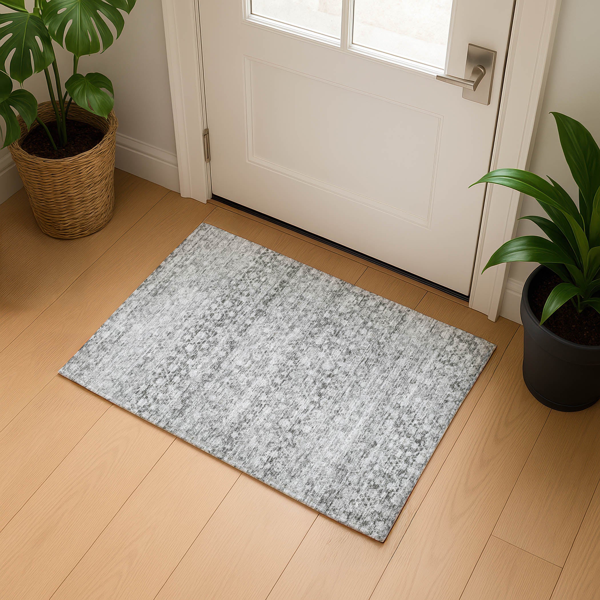 Reykjavik Machine Washable Transitional Gray Rug 1'8" x 2'6" #shape_Rectangle