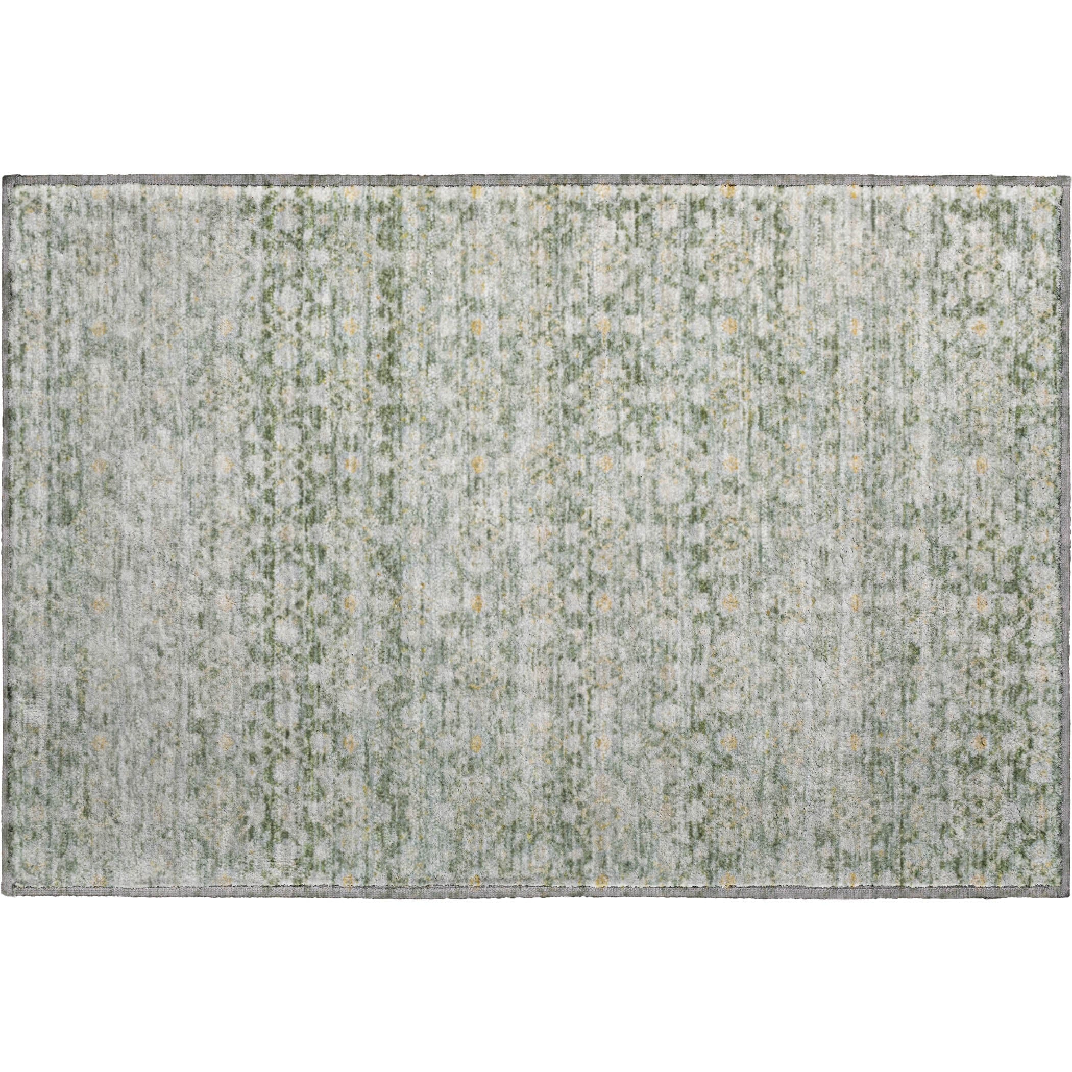 Reykjavik Machine Washable Transitional Green Rug 1'8" x 2'6" #shape_Rectangle