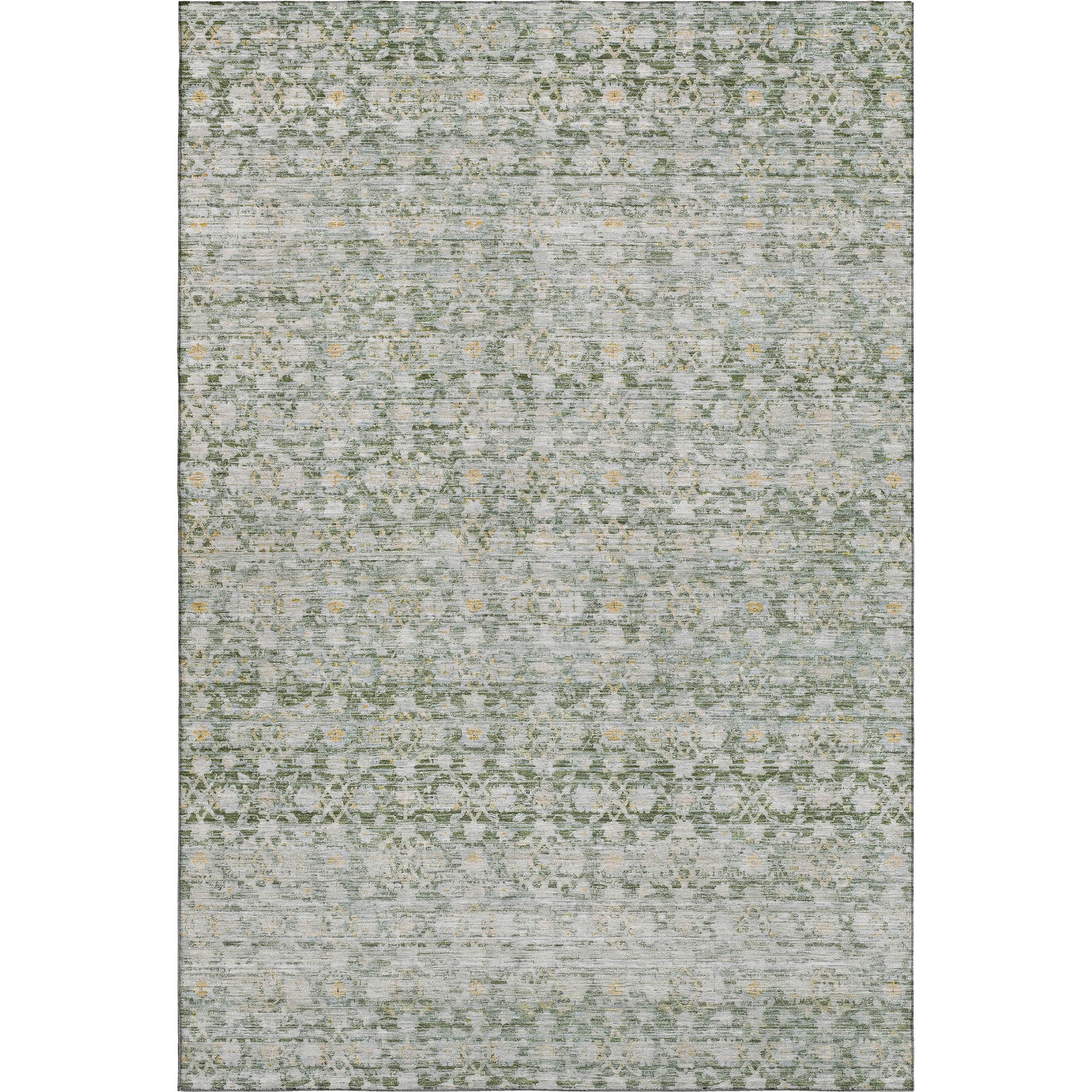 Reykjavik Machine Washable Transitional Green Rug 2'6" x 3'10" #shape_Rectangle