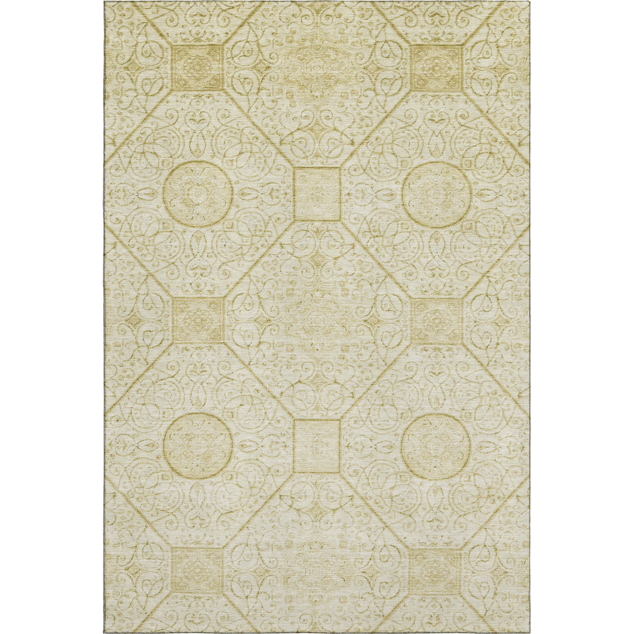 Bruges Machine Washable Transitional Wheat Gold Rug 2'6" x 3'10" #shape_Rectangle