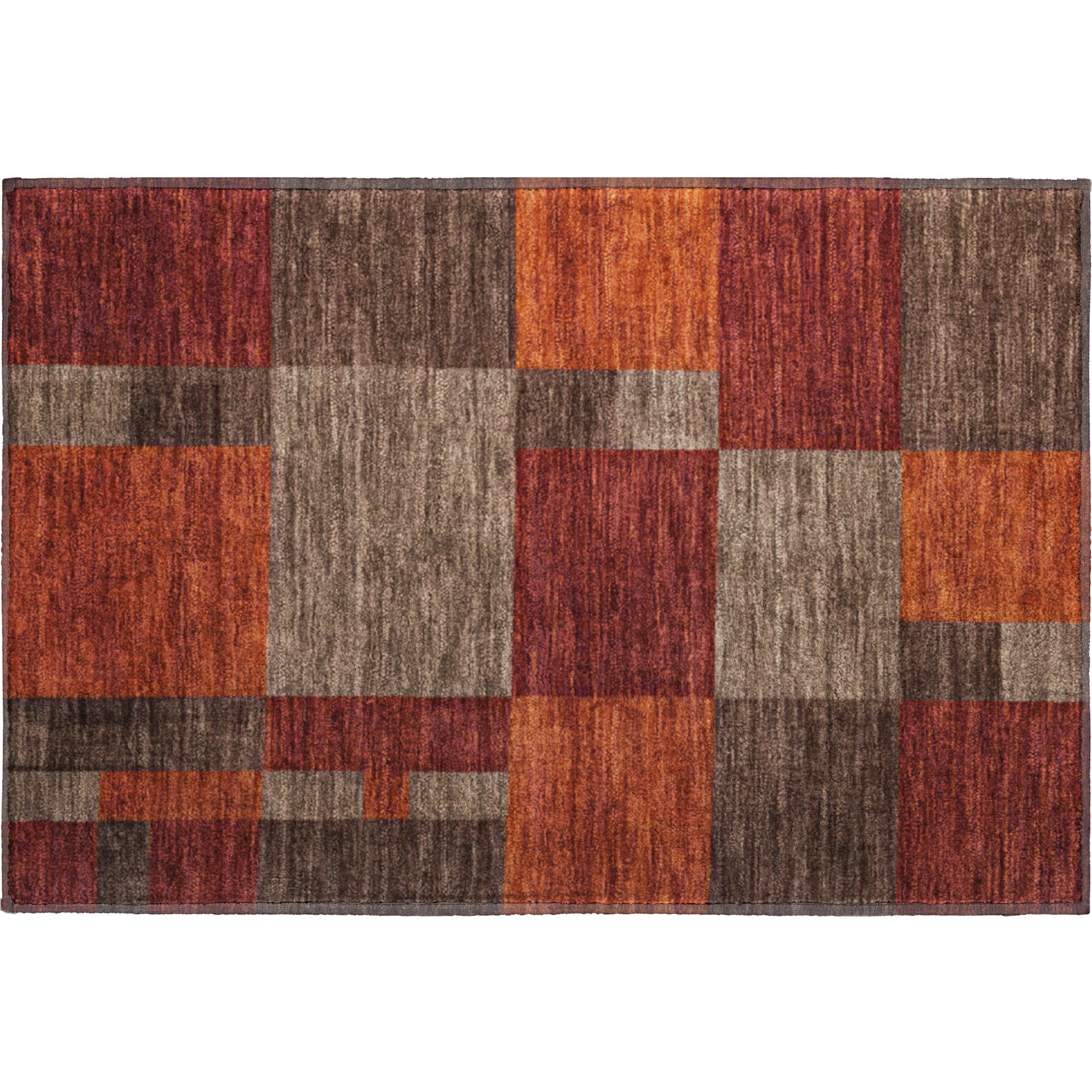 Cartagena Machine Washable Transitional Chocolate Brown Rug 1'8" x 2'6" #shape_Rectangle