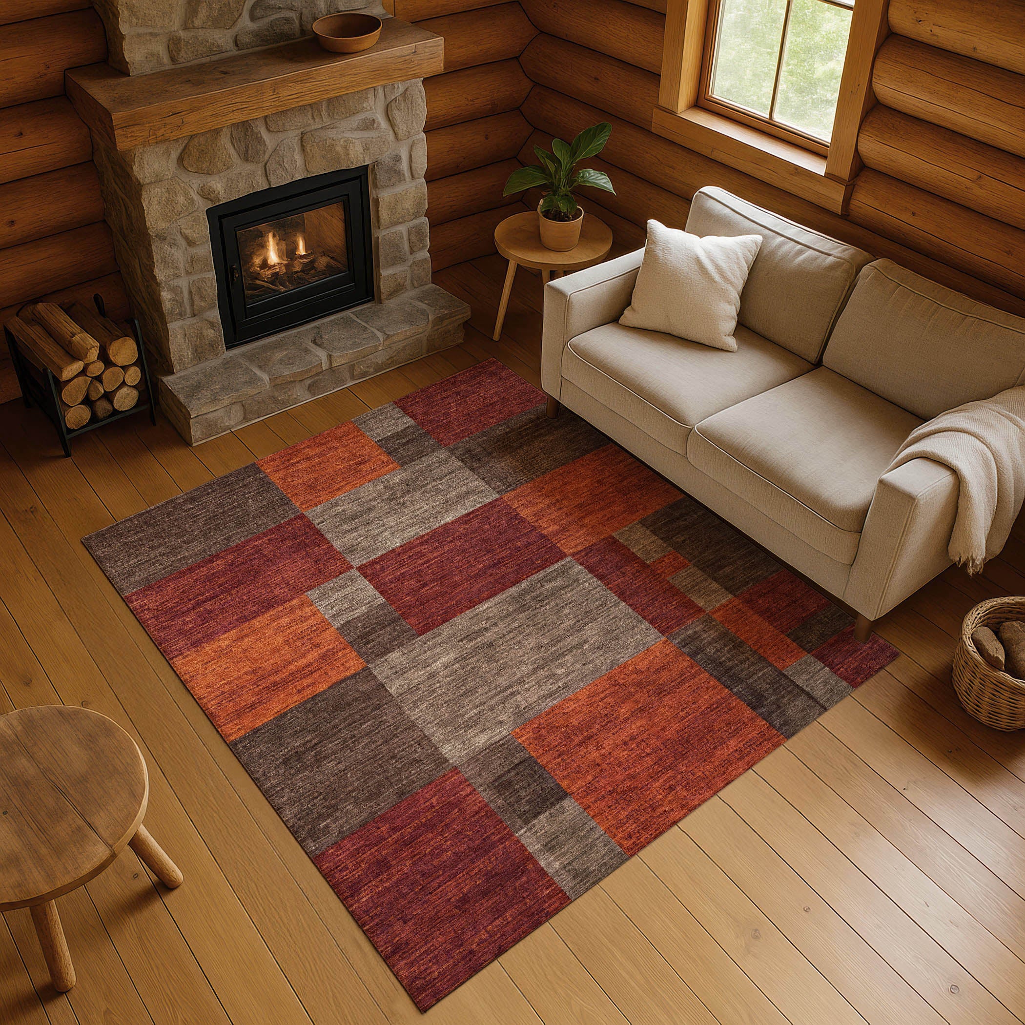 Cartagena Machine Washable Transitional Chocolate Brown Rug 2'6" x 3'10" #shape_Rectangle