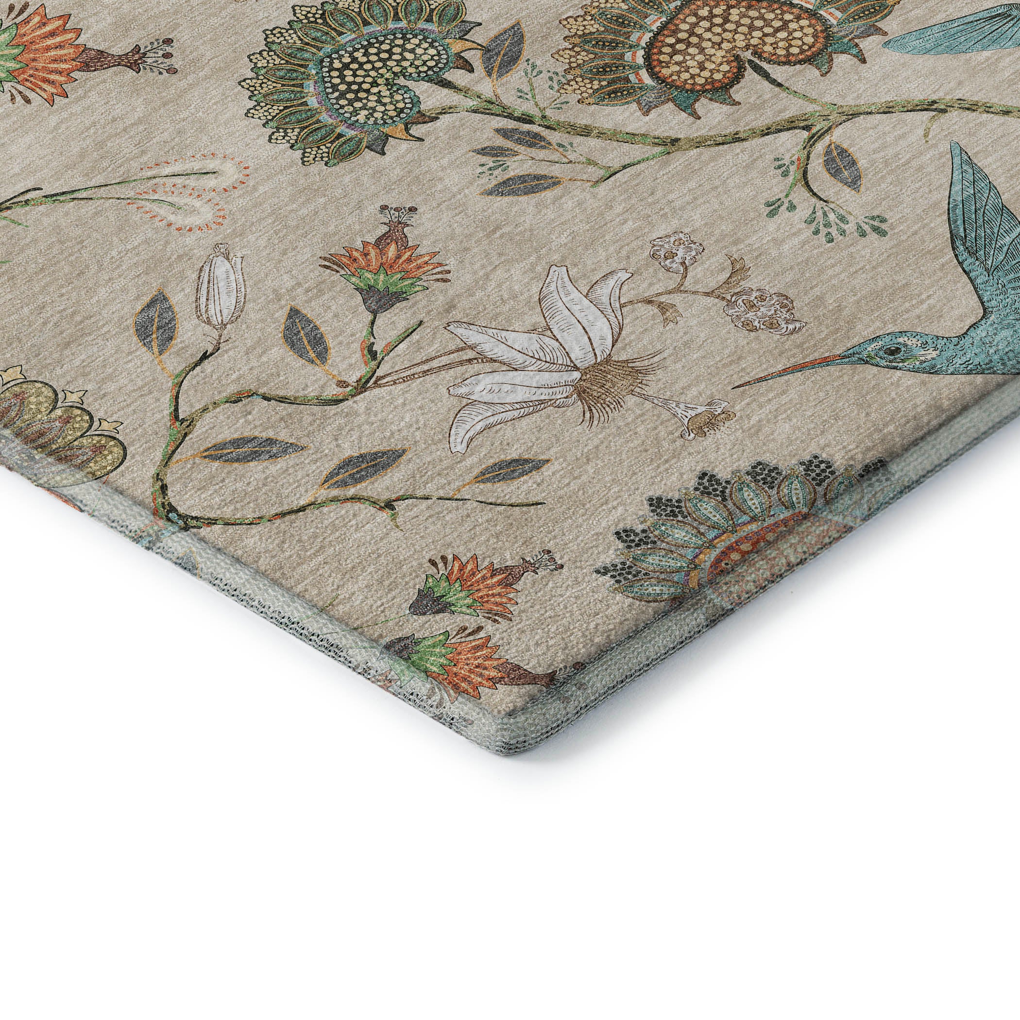 Dublin Machine Washable Kitchen Beige Rug 1'8" x 2'6" #shape_Rectangle