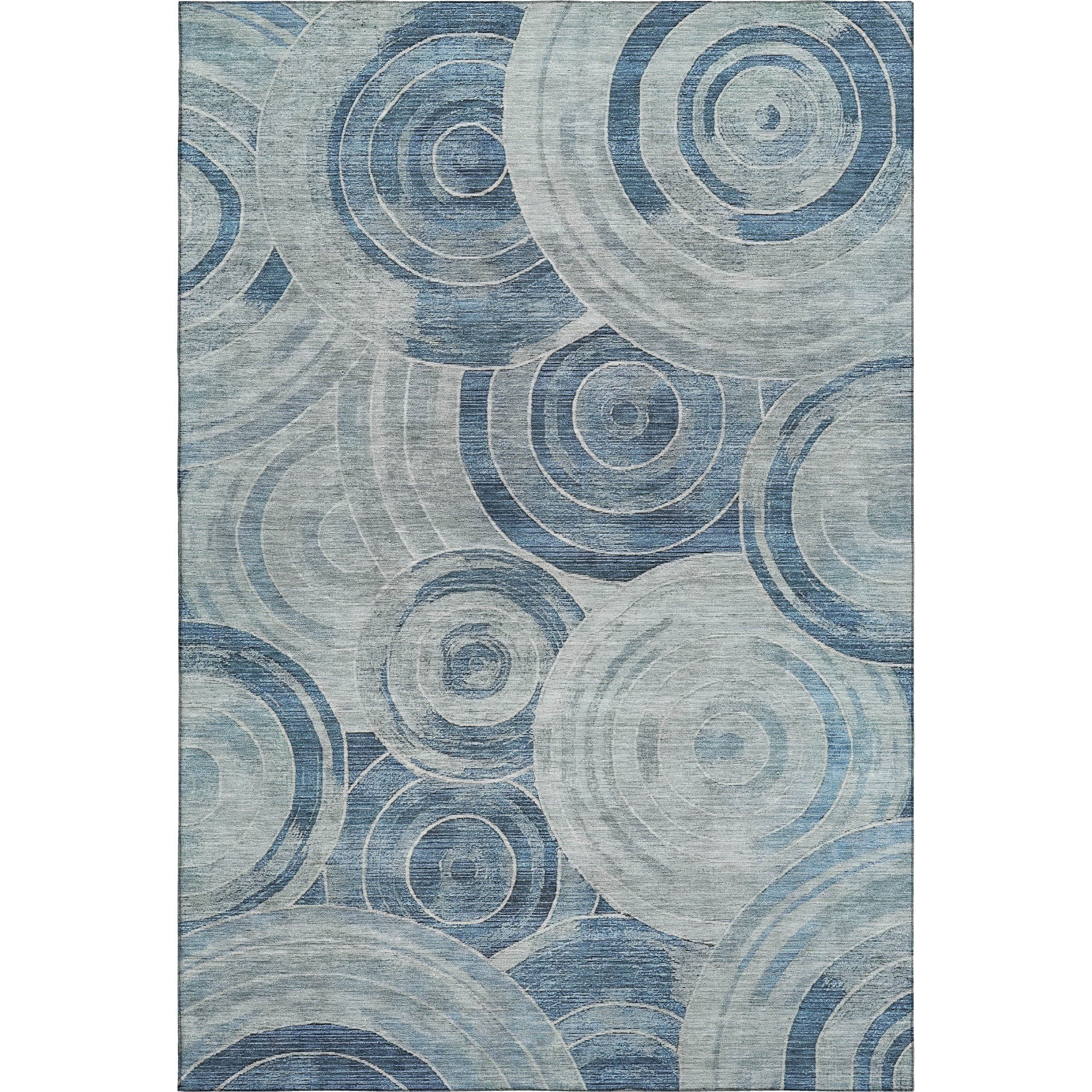 Colombo Machine Washable Transitional Blue Rug 2'6" x 3'10" #shape_Rectangle