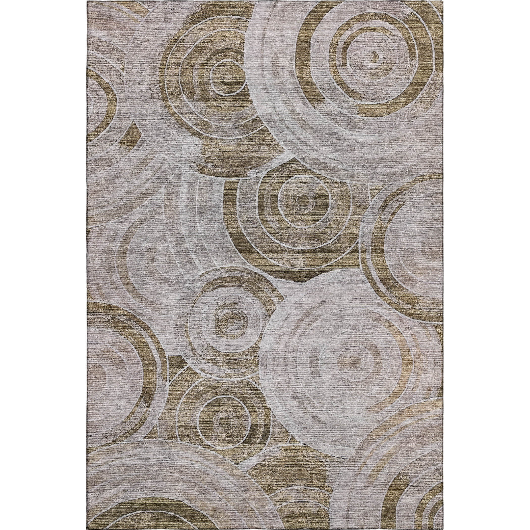Colombo Machine Washable Transitional Brown Rug 2'6" x 3'10" #shape_Rectangle