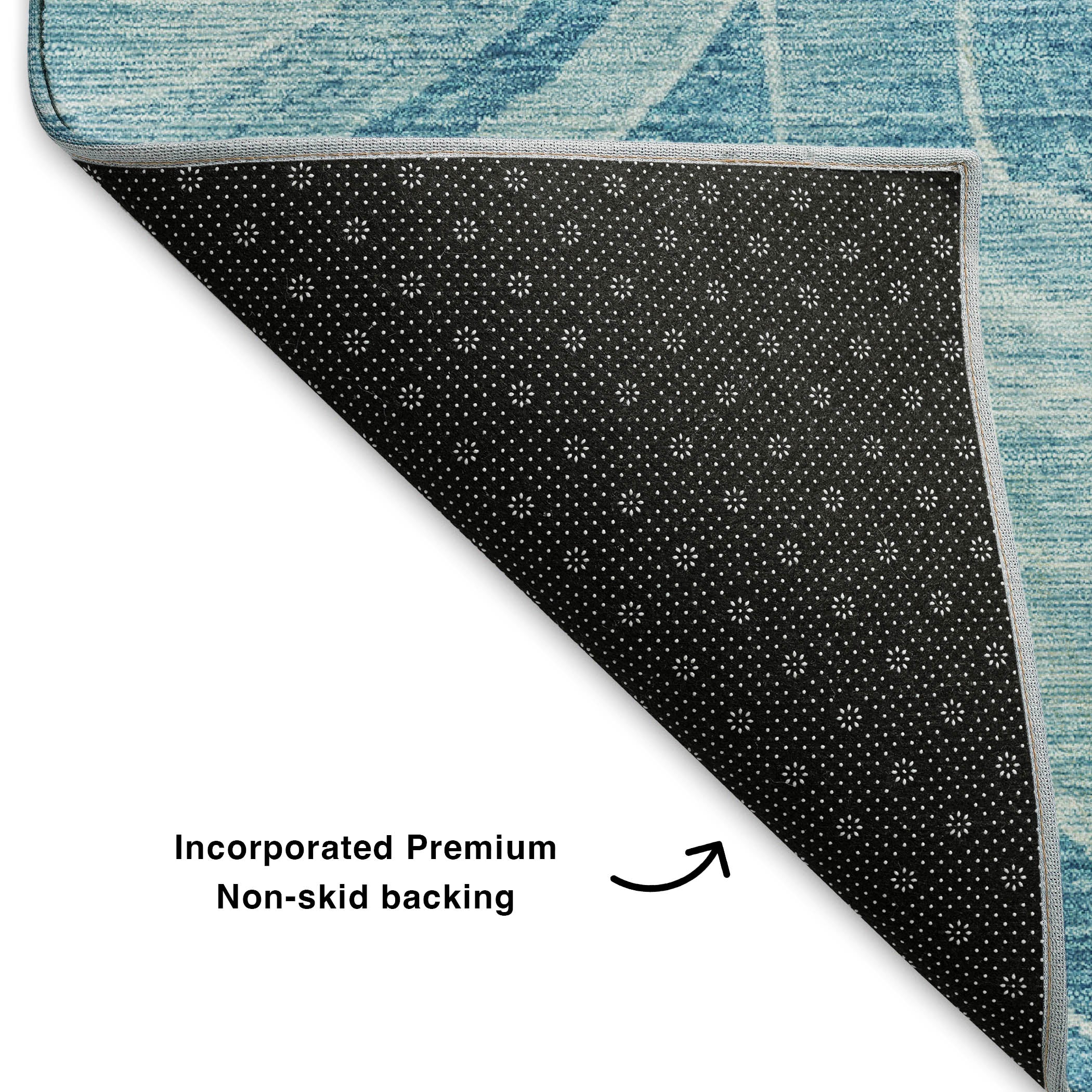 Colombo Machine Washable Transitional Denim Blue Rug 1'8" x 2'6" #shape_Rectangle