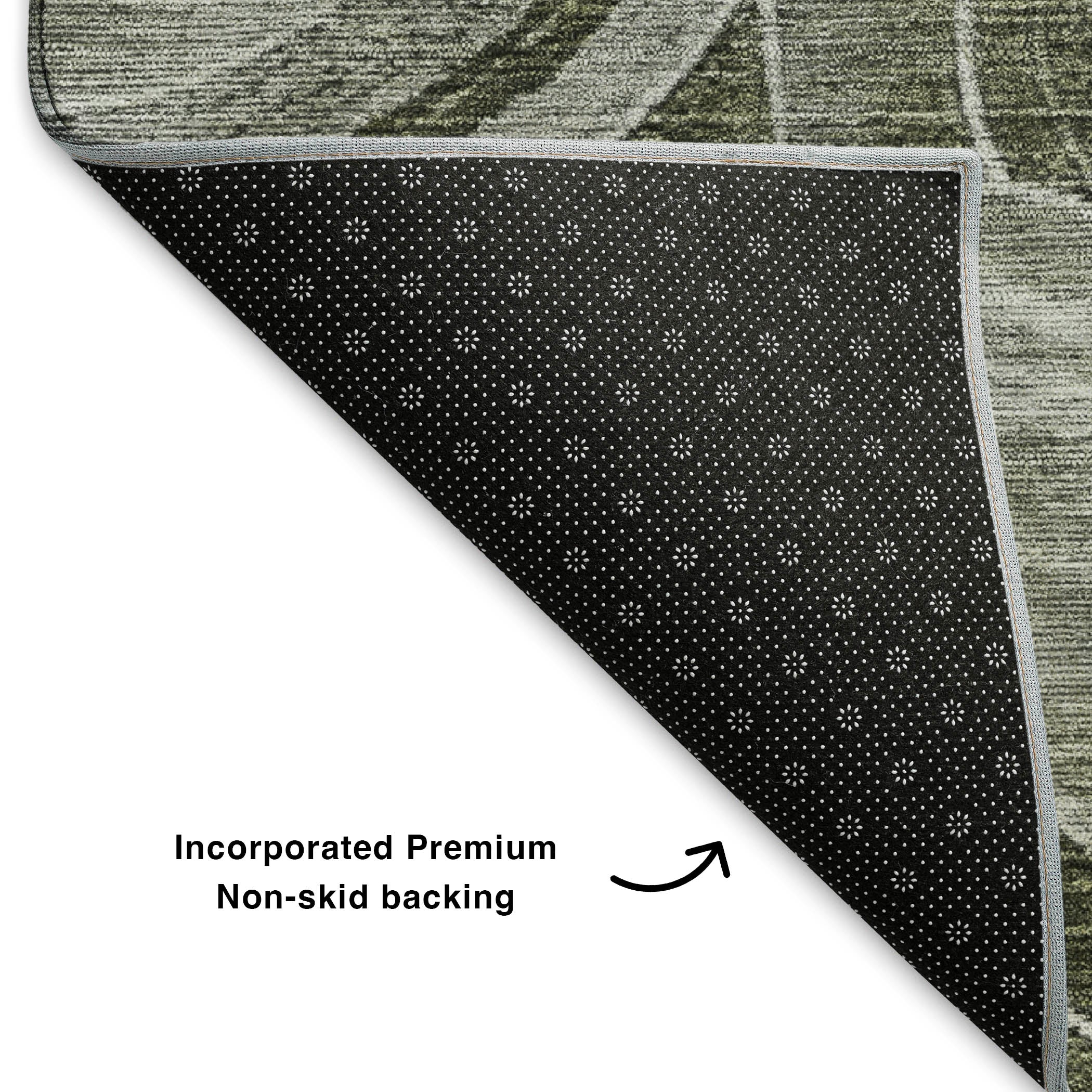 Colombo Machine Washable Transitional Taupe Brown Rug 1'8" x 2'6" #shape_Rectangle