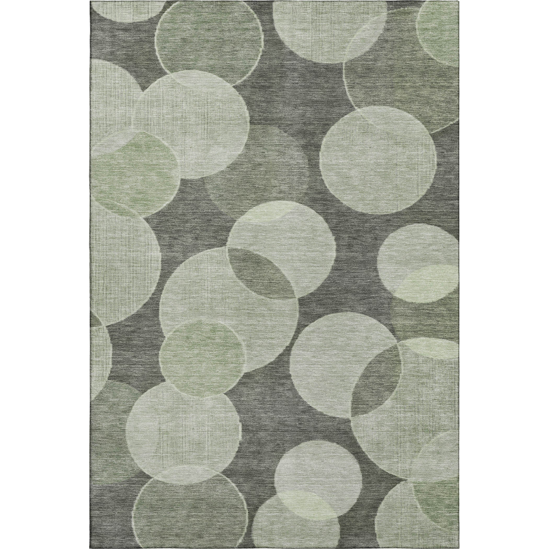 Colombo Machine Washable Transitional Aloe Green Rug 2'6" x 3'10" #shape_Rectangle