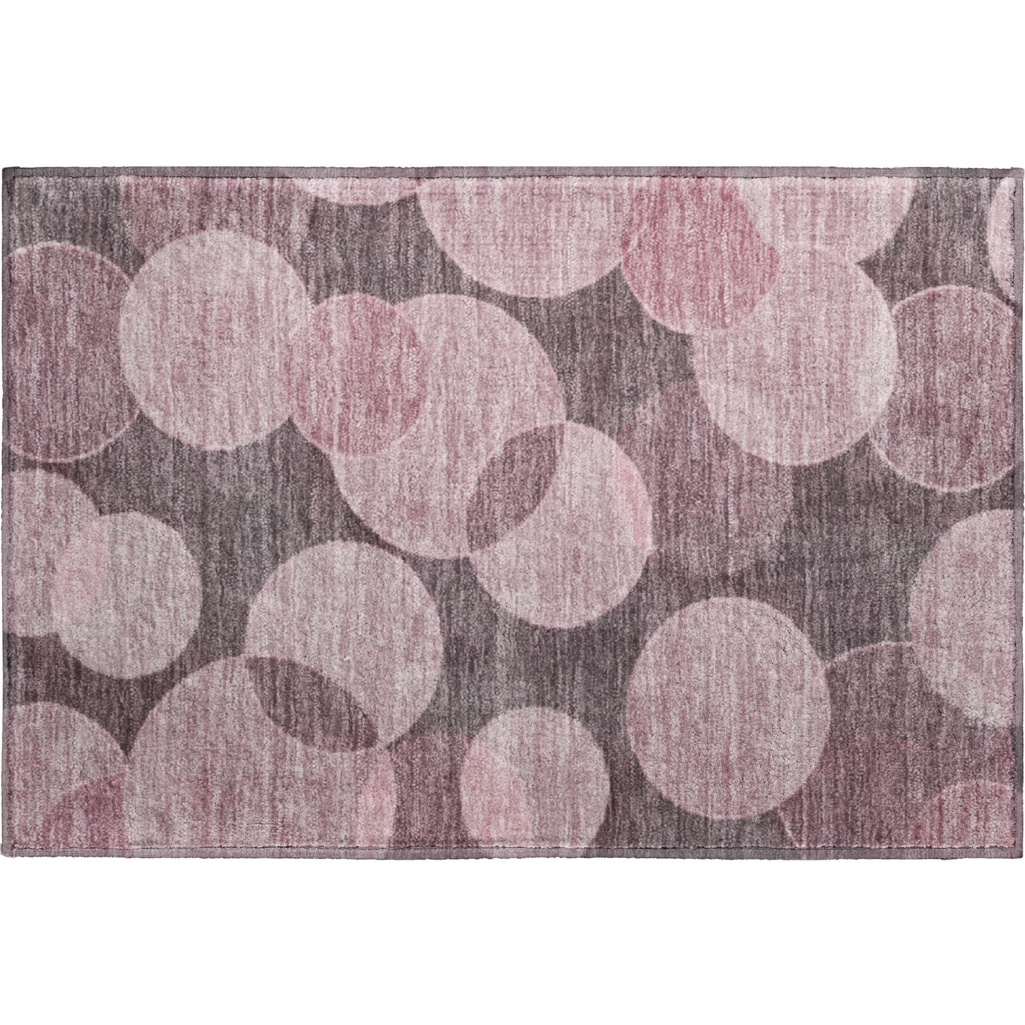 Colombo Machine Washable Transitional Blush Pink Rug 1'8" x 2'6" #shape_Rectangle