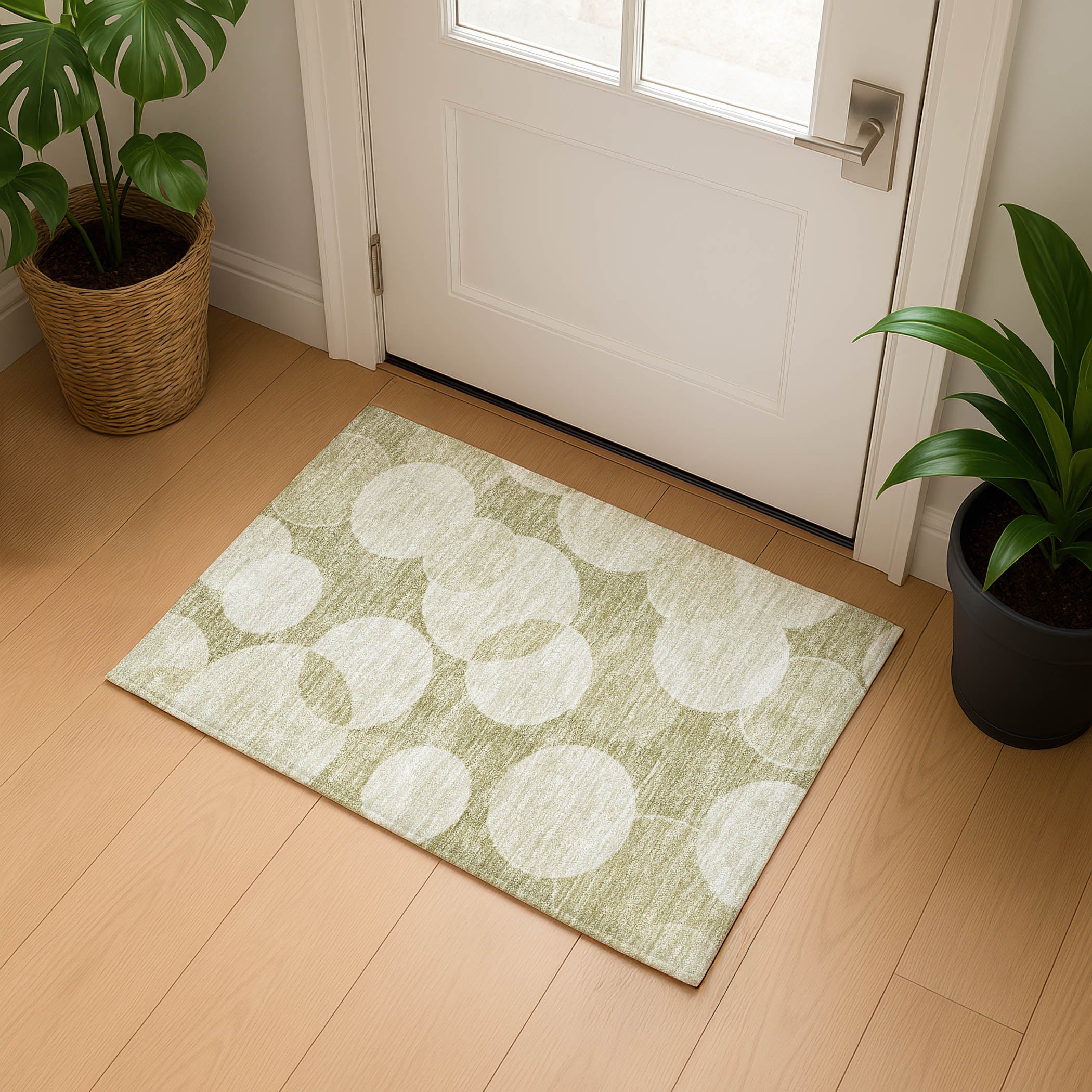 Colombo Machine Washable Transitional Tan Brown Rug 1'8" x 2'6" #shape_Rectangle