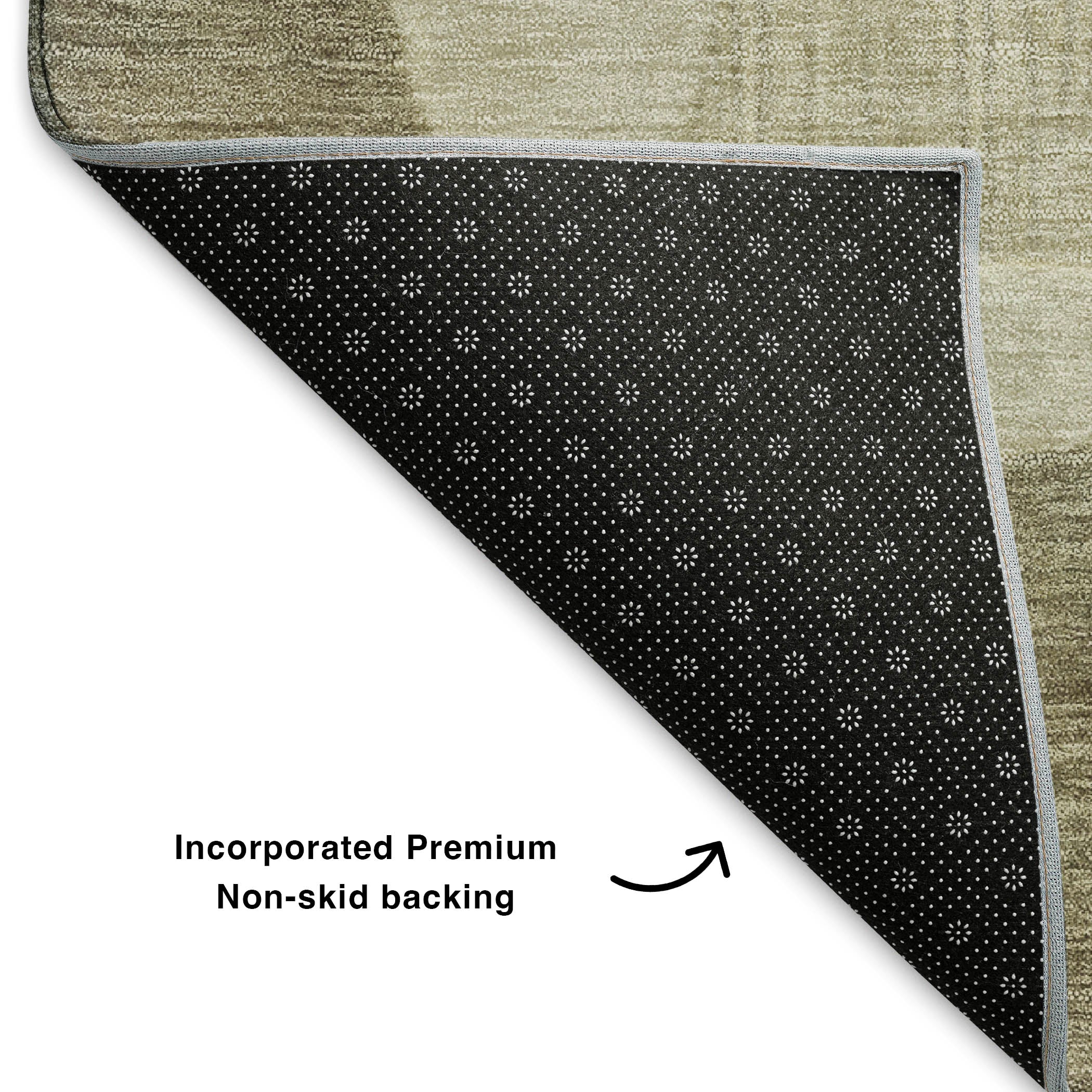 Colombo Machine Washable Transitional Taupe Brown Rug 1'8" x 2'6" #shape_Rectangle