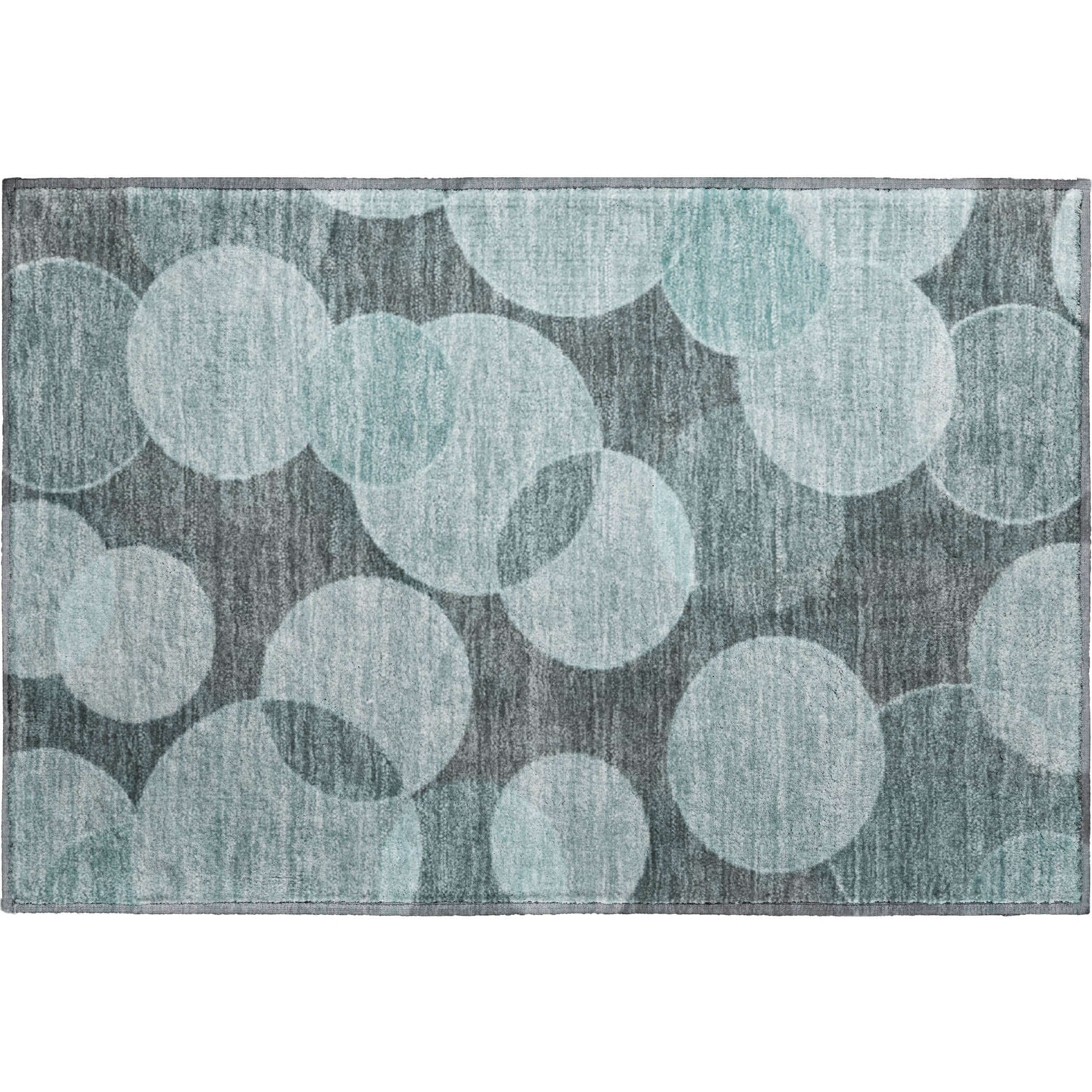 Colombo Machine Washable Transitional Teal Rug 1'8" x 2'6" #shape_Rectangle