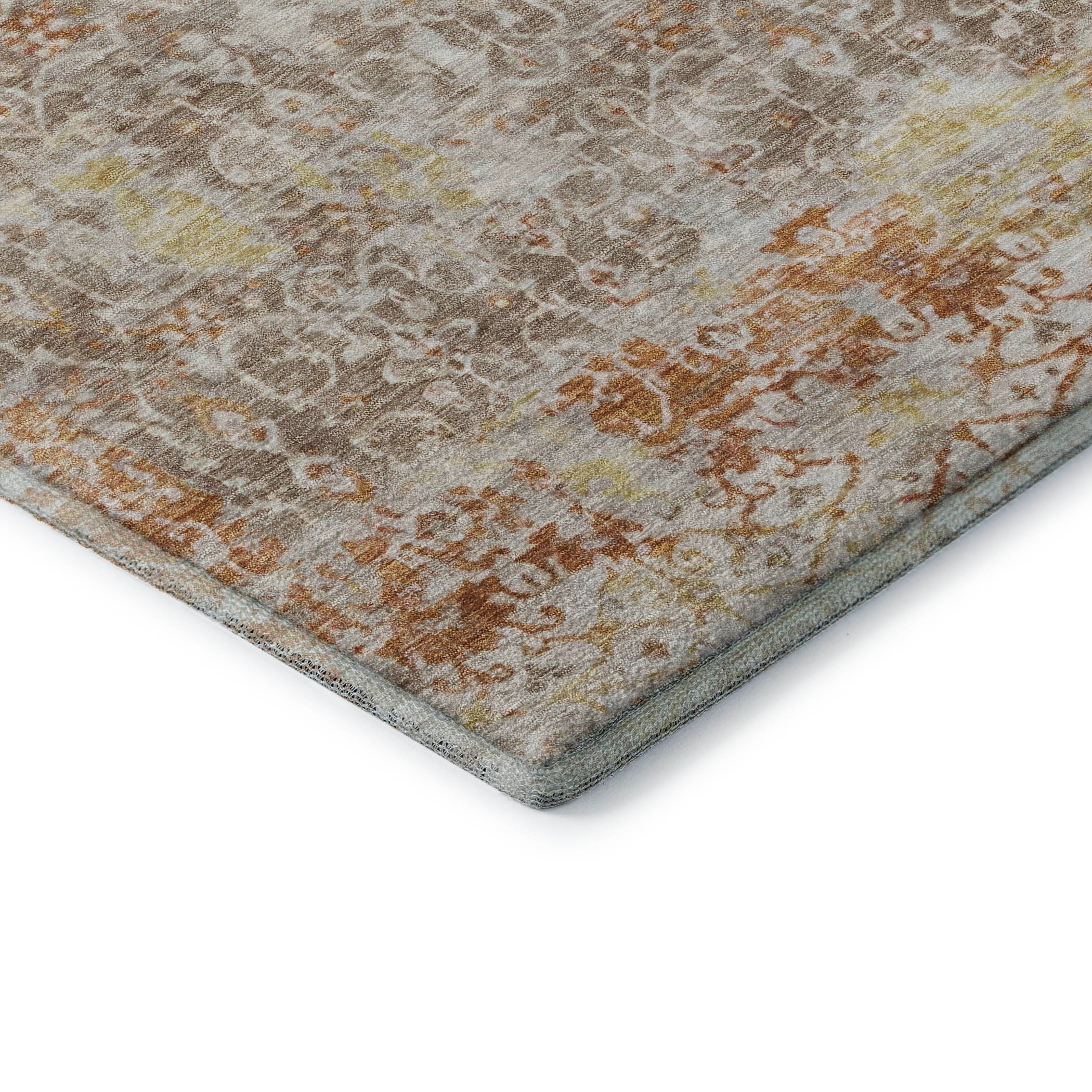 Reykjavik Machine Washable Transitional Brown Rug 1'8" x 2'6" #shape_Rectangle