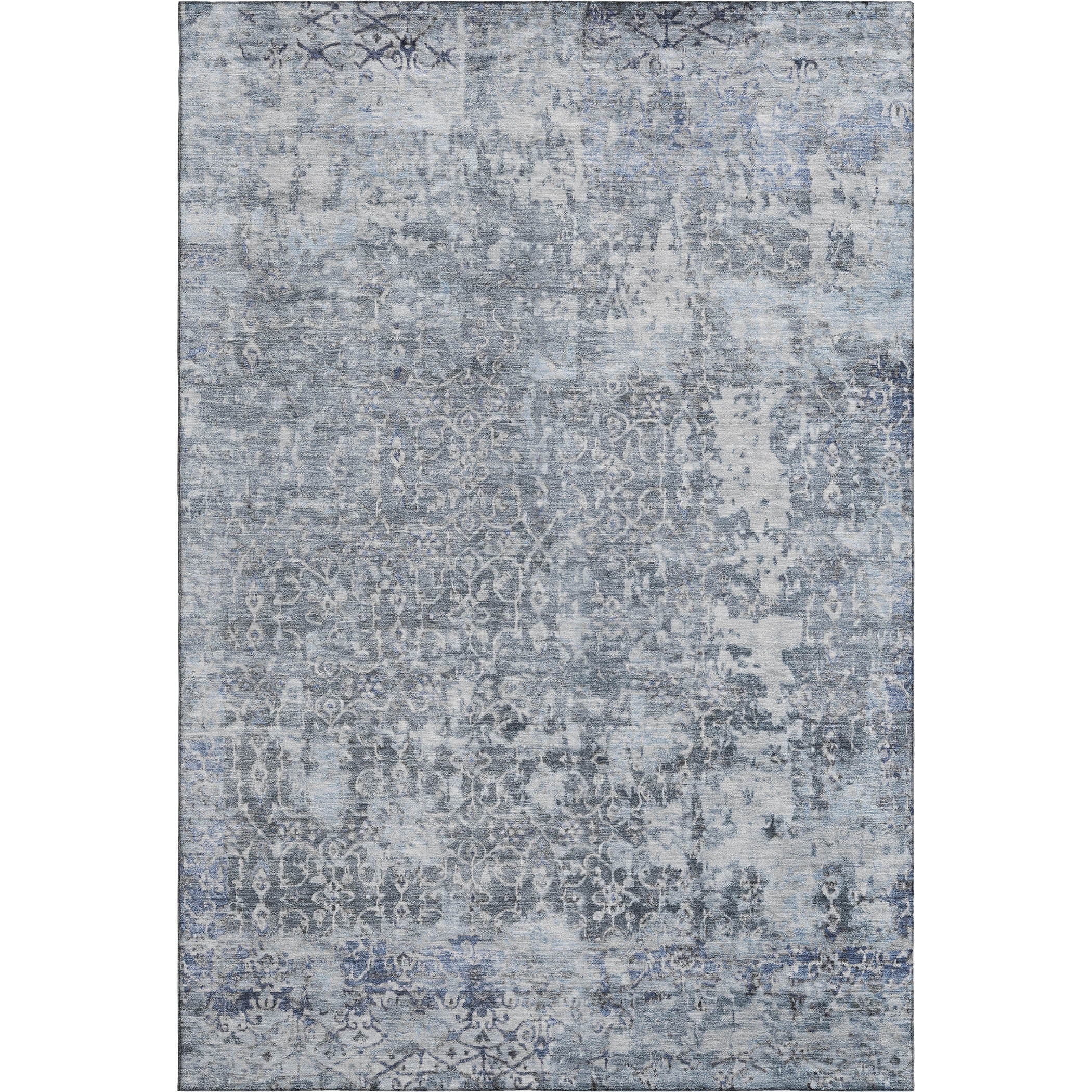 Reykjavik Machine Washable Transitional Denim Blue Rug 2'6" x 3'10" #shape_Rectangle