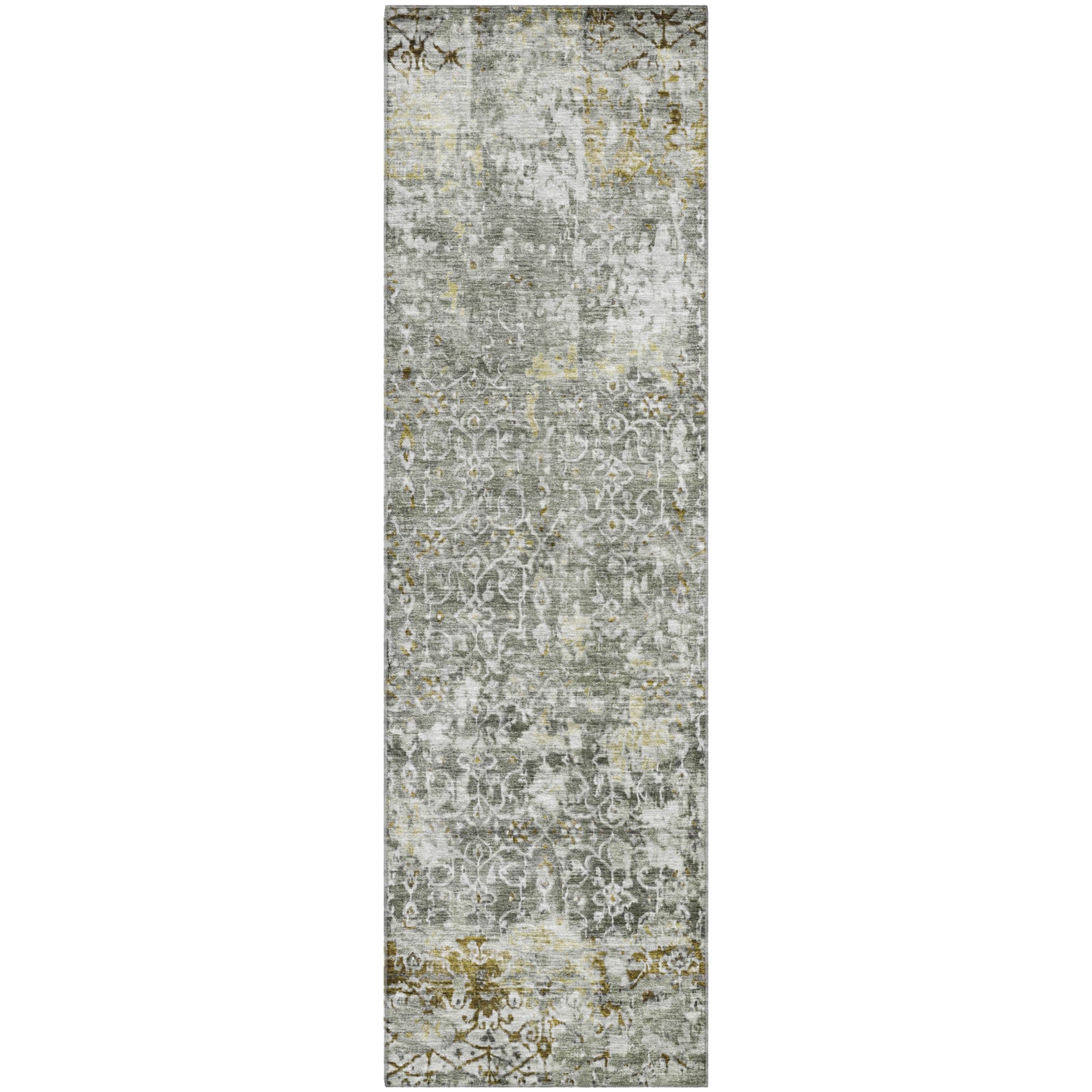 Reykjavik Machine Washable Transitional Taupe Brown Rug 2'3" x 7'6" #shape_Runner
