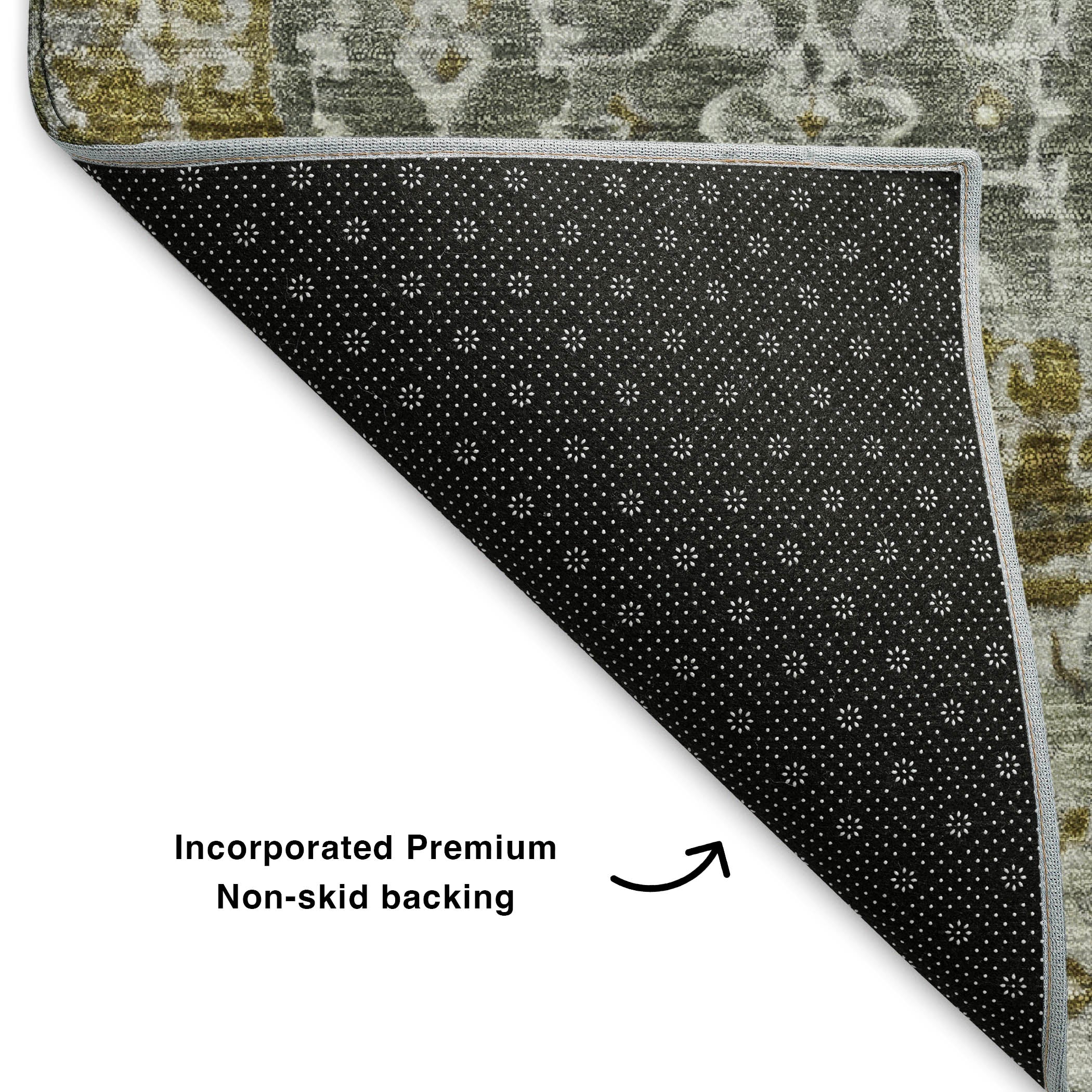 Reykjavik Machine Washable Transitional Taupe Brown Rug 1'8" x 2'6" #shape_Rectangle
