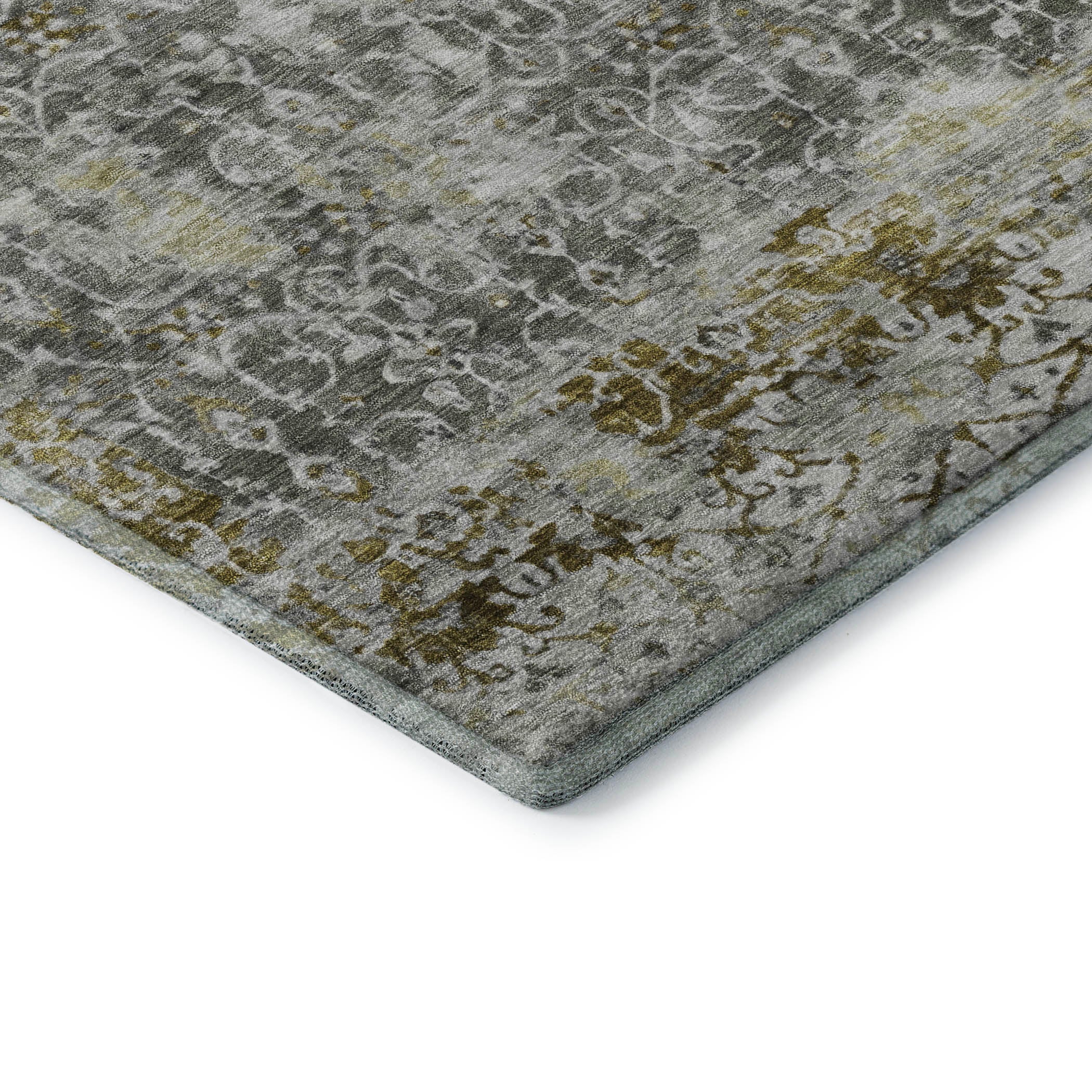 Reykjavik Machine Washable Transitional Taupe Brown Rug 1'8" x 2'6" #shape_Rectangle