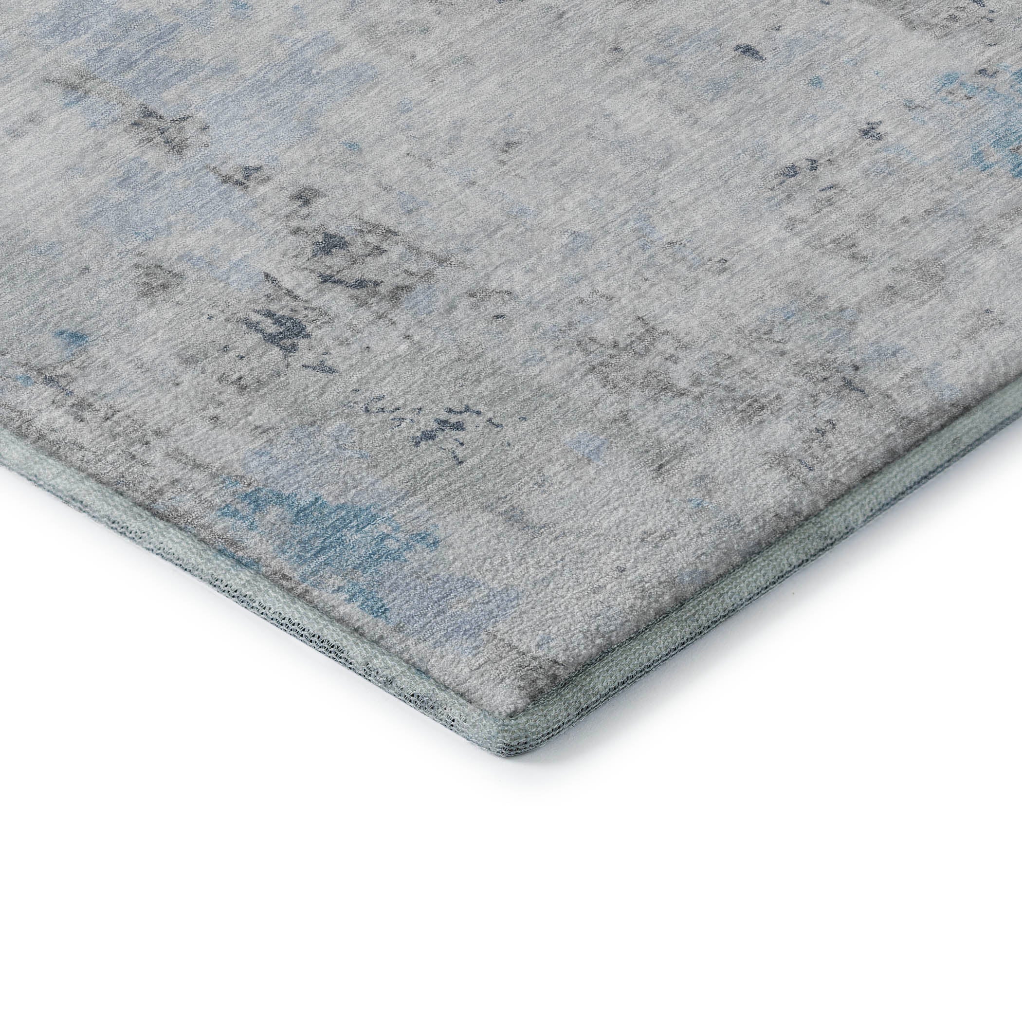 Chiang Mai Machine Washable Transitional Sky Blue Rug 1'8" x 2'6" #shape_Rectangle