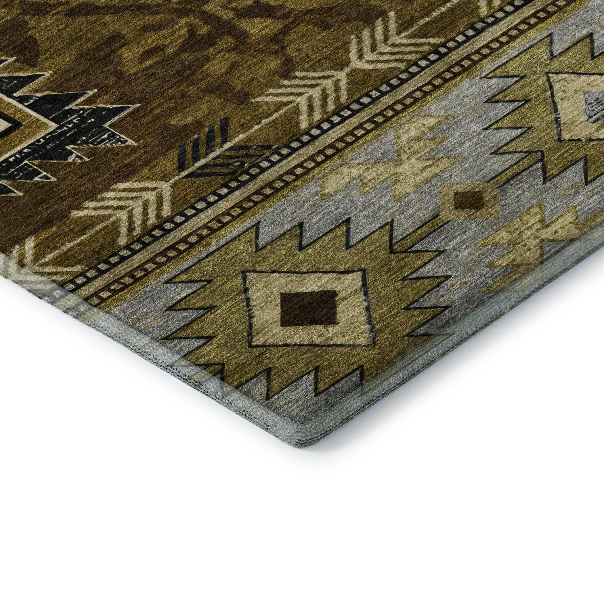 Valletta Machine Washable Transitional Brown Rug 1'8" x 2'6" #shape_Rectangle