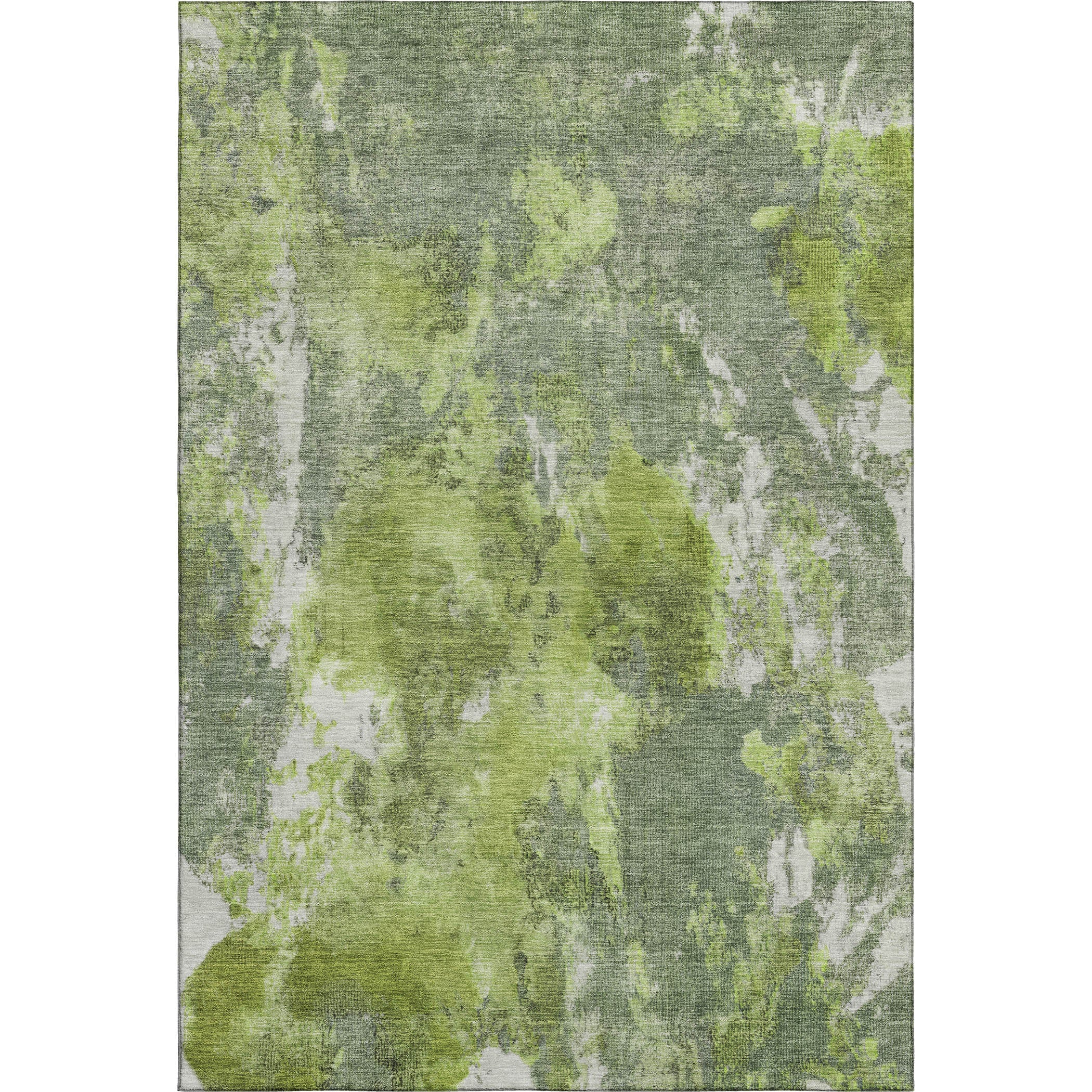 Queenstown Machine Washable Transitional Aloe Green Rug 2'6" x 3'10" #shape_Rectangle