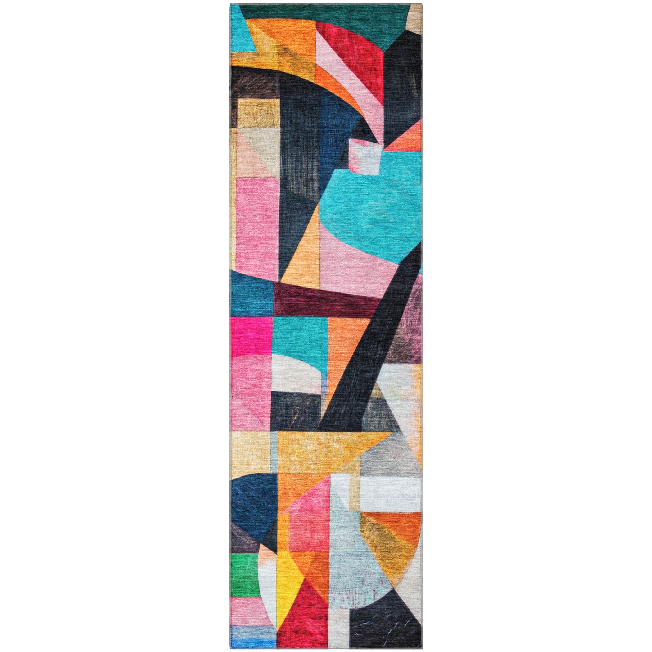 Lucerne Machine Washable Transitional Blue Rug 2'3" x 7'6" #shape_Runner