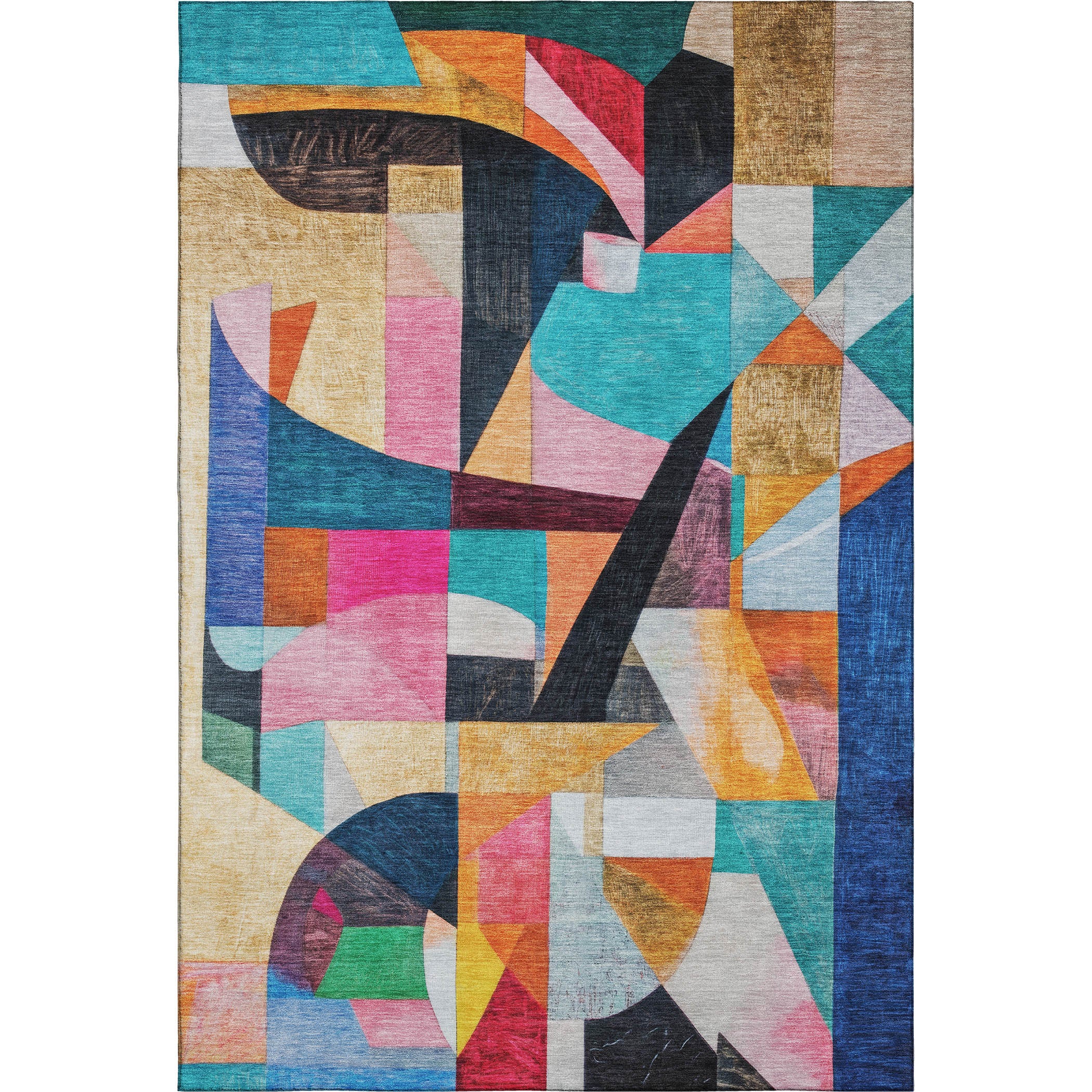 Lucerne Machine Washable Transitional Blue Rug 2'6" x 3'10" #shape_Rectangle