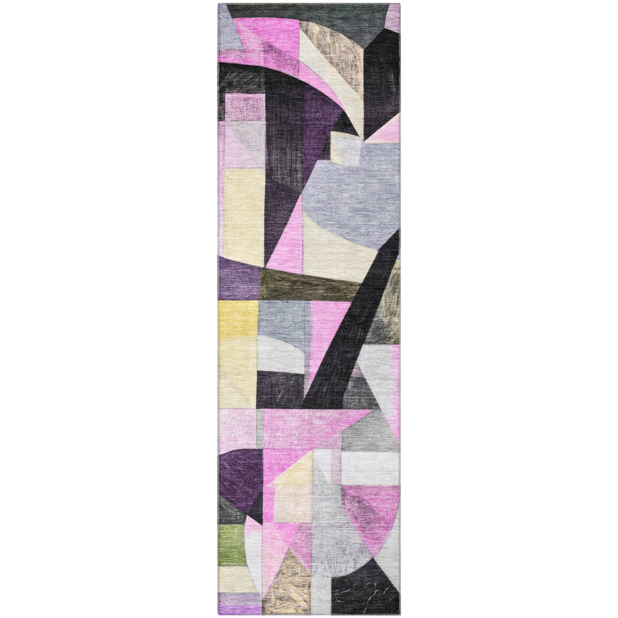 Lucerne Machine Washable Transitional Purple Rug 2'3" x 7'6" #shape_Runner