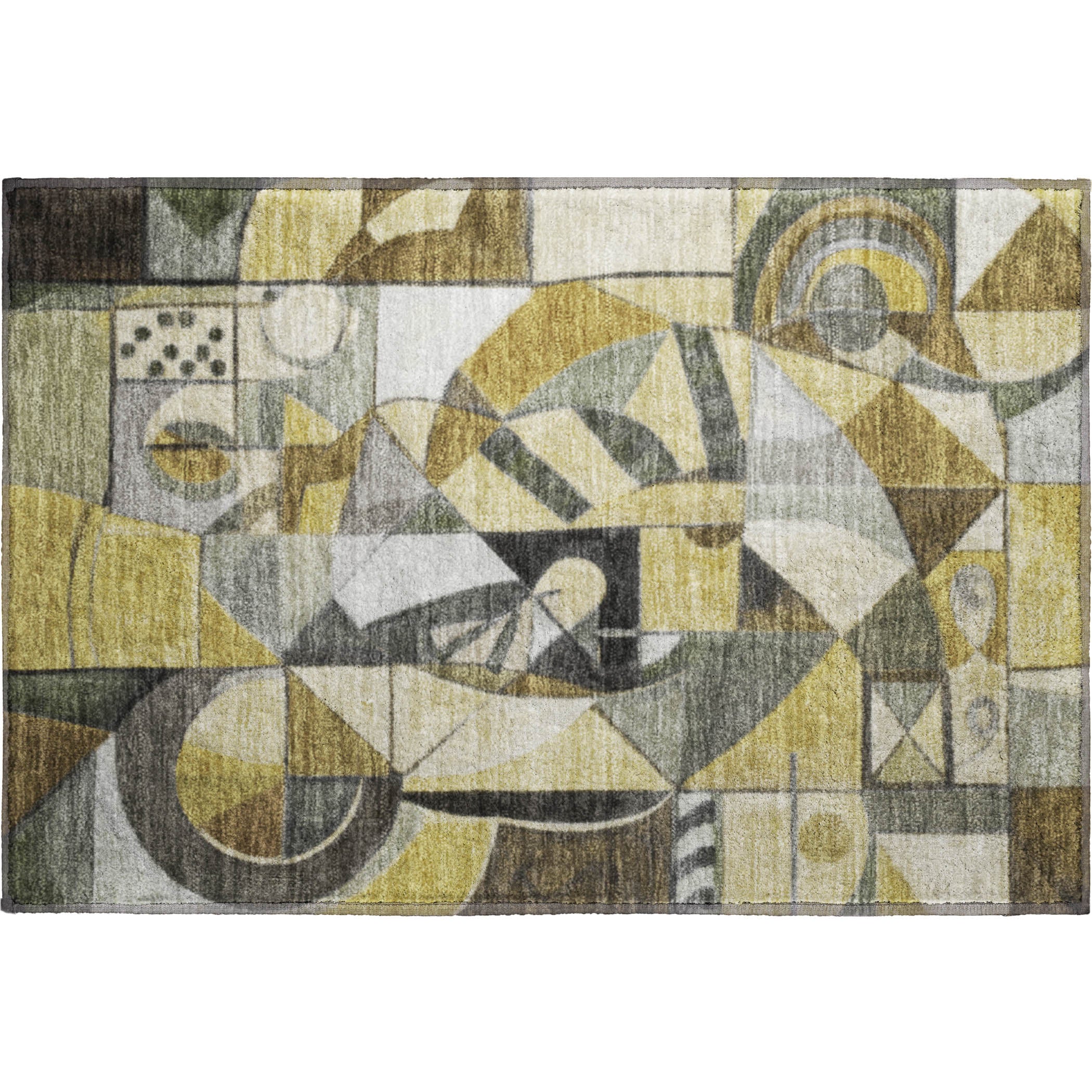 Queenstown Machine Washable Transitional Brown Rug 1'8" x 2'6" #shape_Rectangle