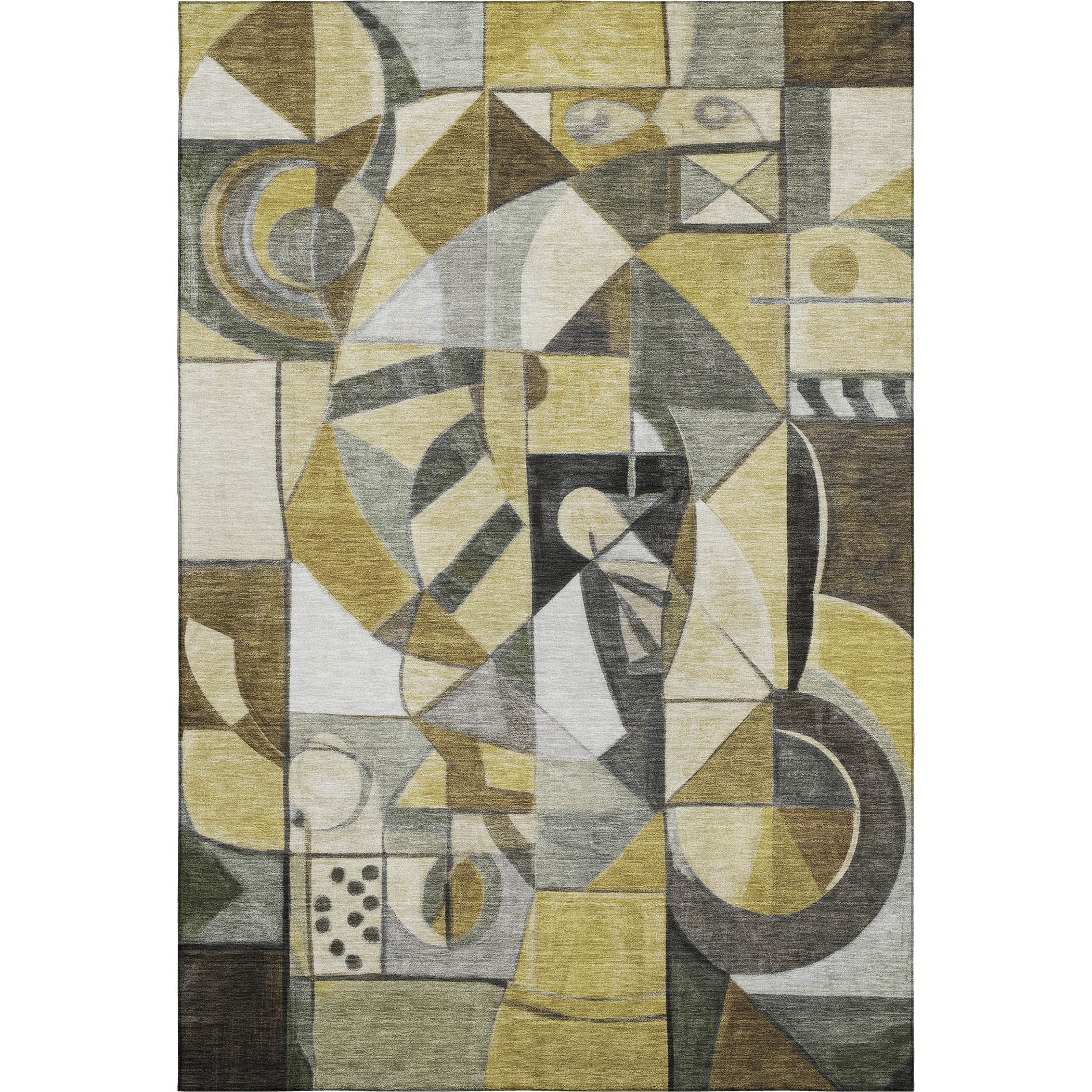 Queenstown Machine Washable Transitional Brown Rug 2'6" x 3'10" #shape_Rectangle