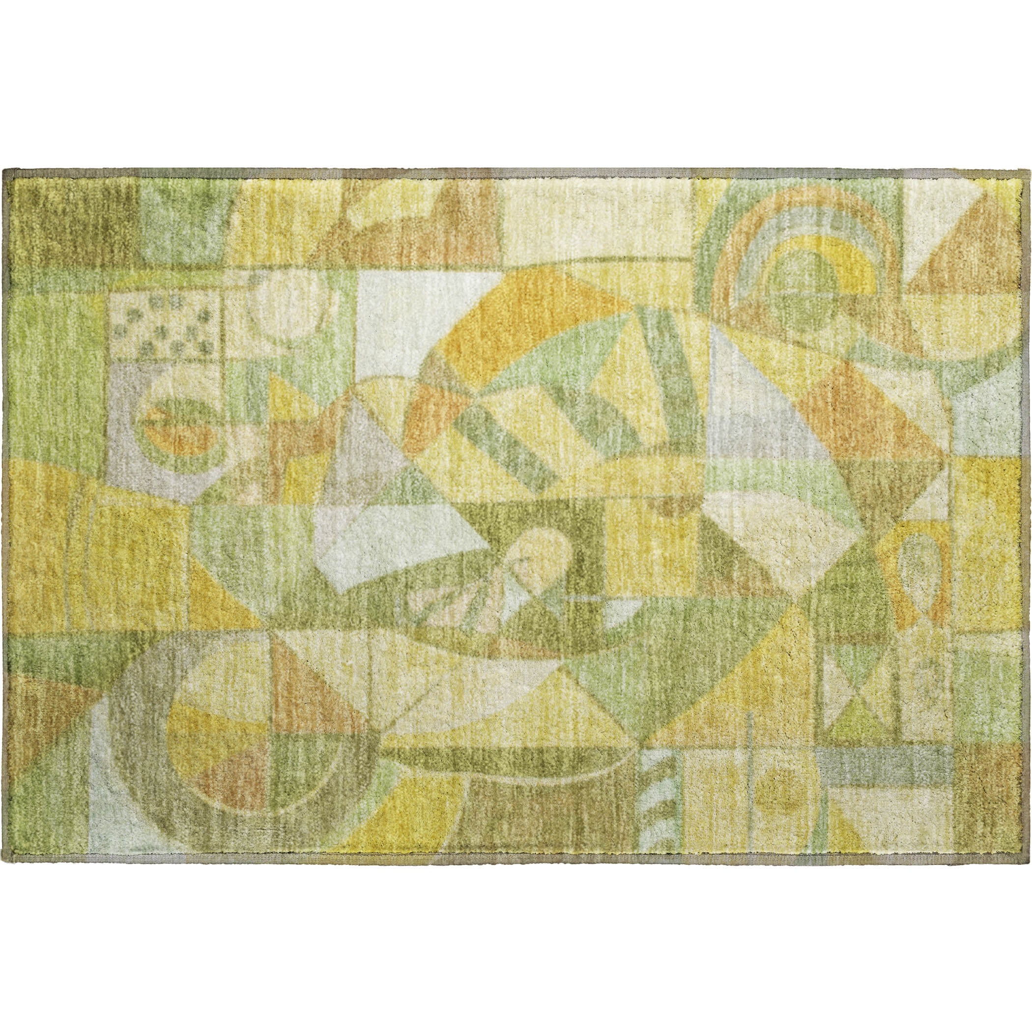Queenstown Machine Washable Transitional Fern Green Rug 1'8" x 2'6" #shape_Rectangle