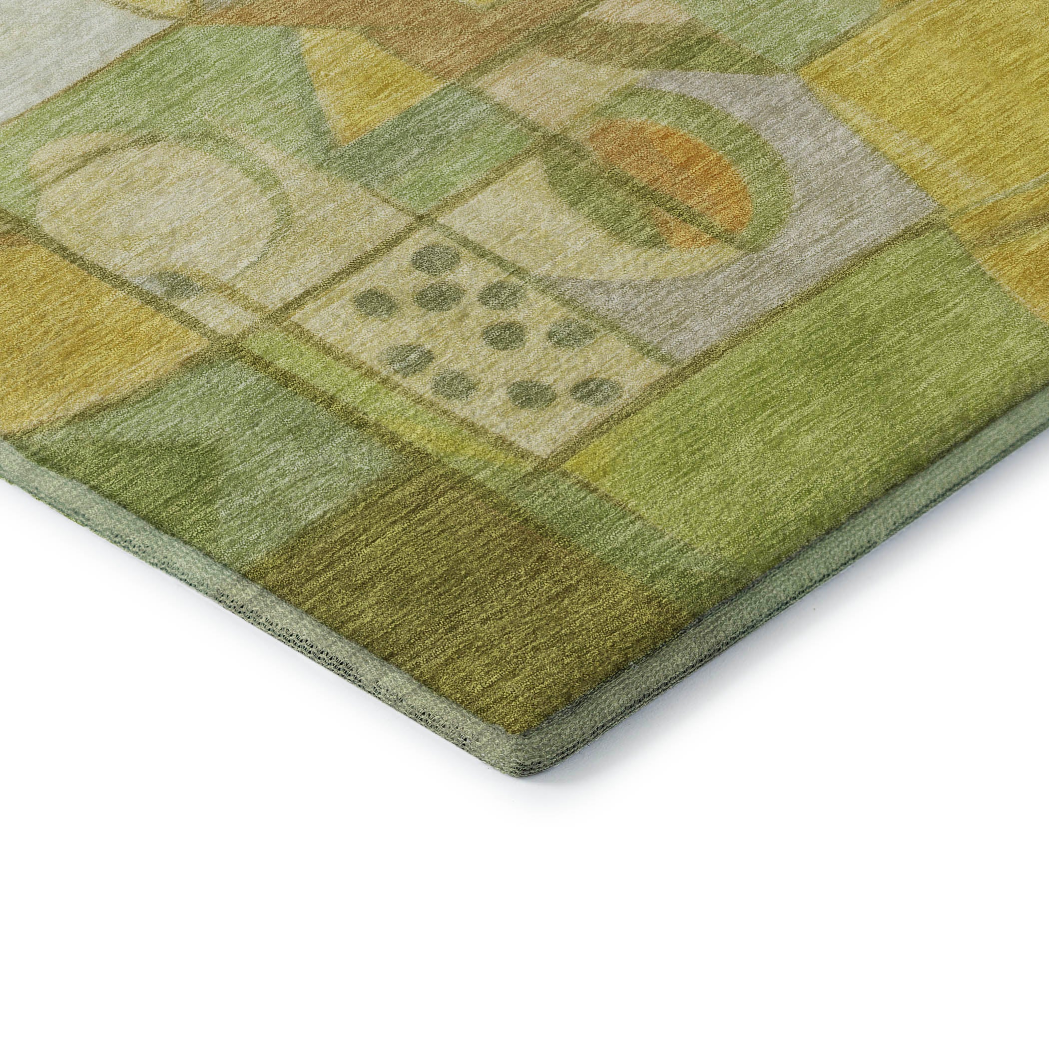 Queenstown Machine Washable Transitional Fern Green Rug 1'8" x 2'6" #shape_Rectangle