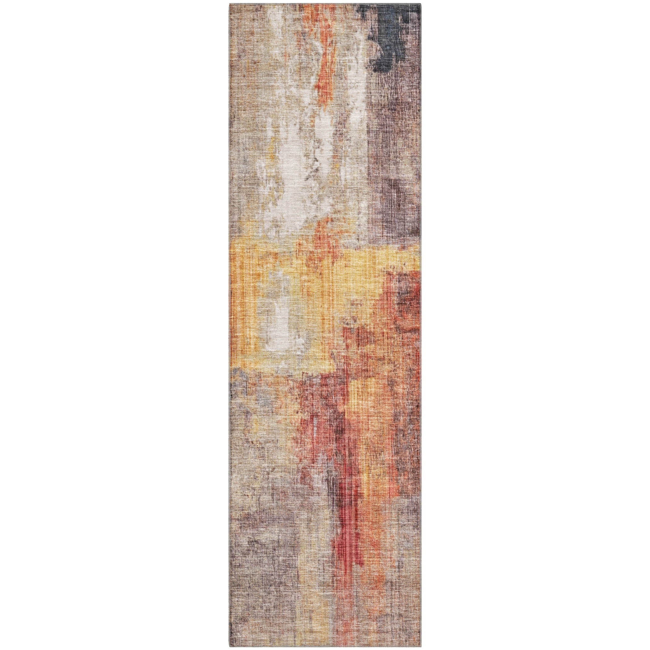 Luang Prabang Machine Washable Transitional Taupe Brown Rug 2'3" x 7'6" #shape_Runner