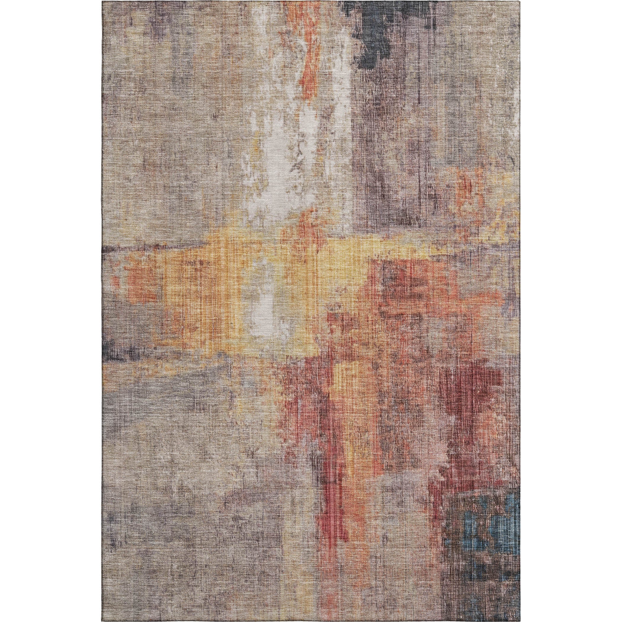 Luang Prabang Machine Washable Transitional Taupe Brown Rug 2'6" x 3'10" #shape_Rectangle