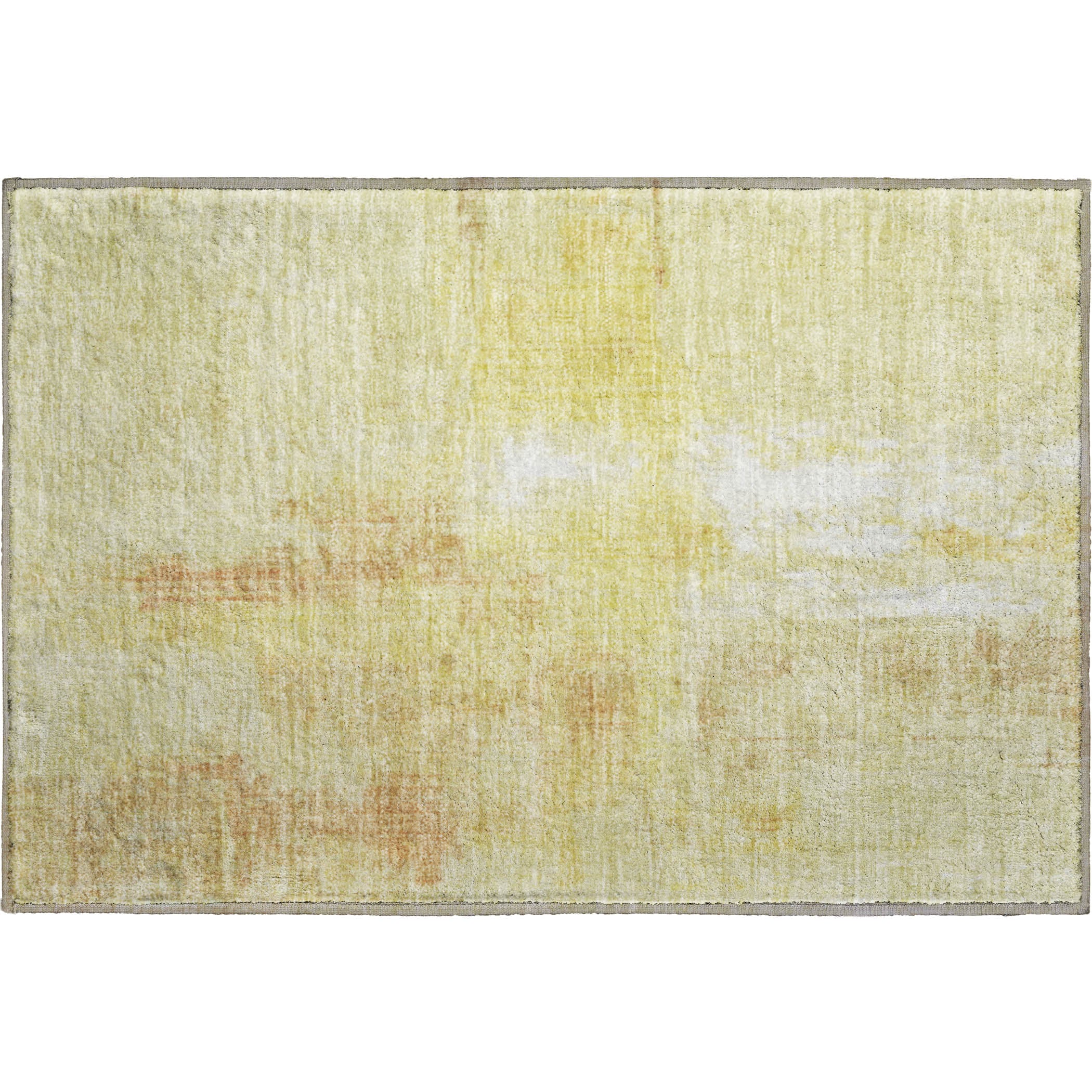 Luang Prabang Machine Washable Transitional Wheat Gold Rug 1'8" x 2'6" #shape_Rectangle