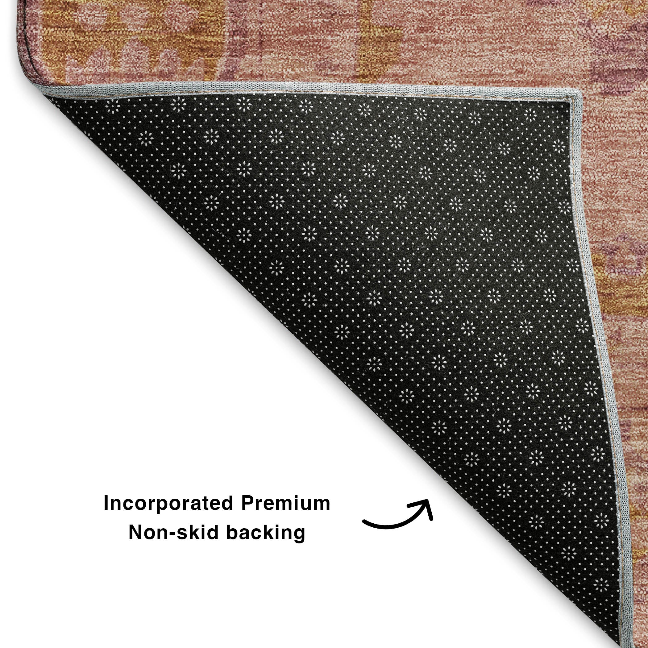 Chiang Mai Machine Washable Transitional Blush Pink Rug 1'8" x 2'6" #shape_Rectangle