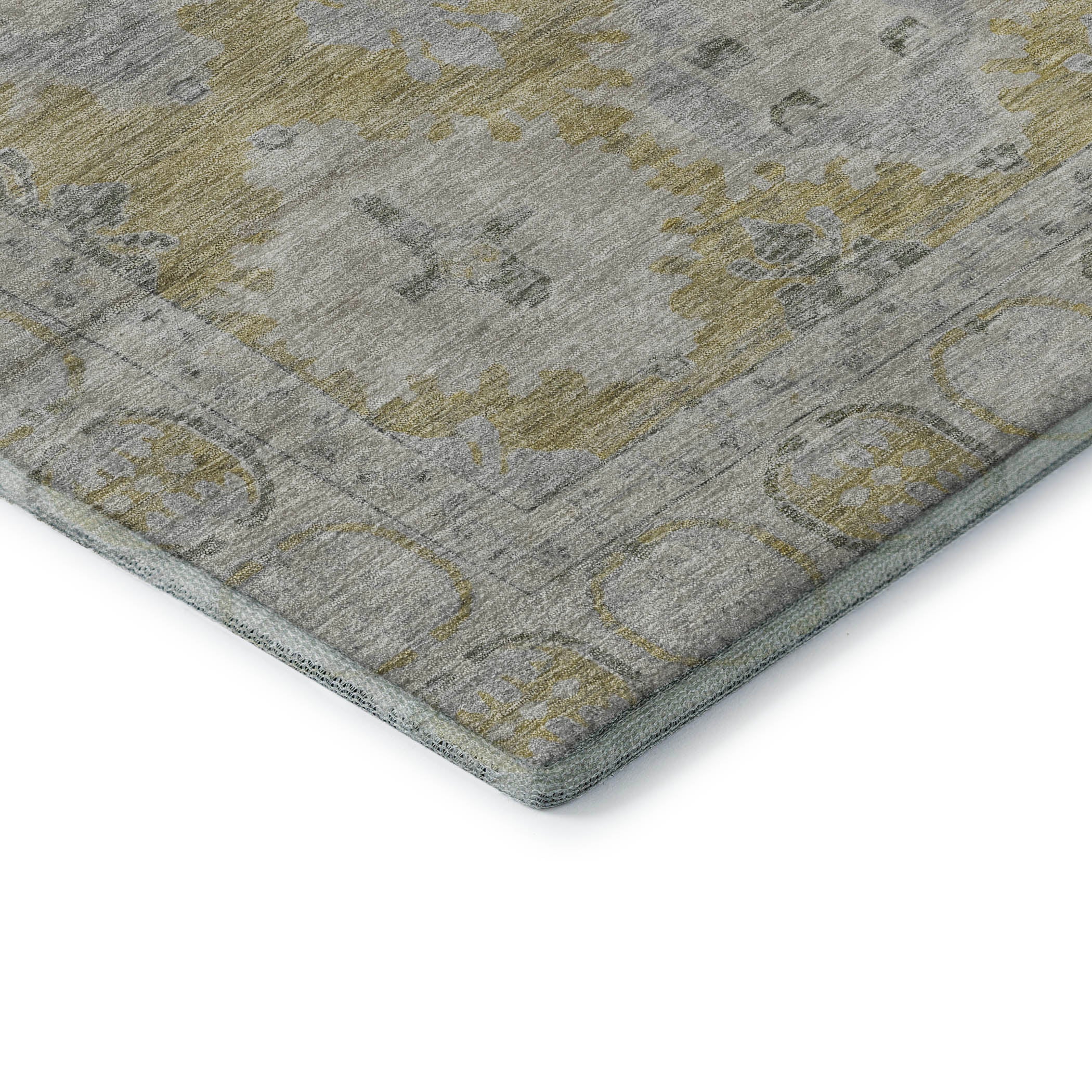 Chiang Mai Machine Washable Transitional Wheat Gold Rug 1'8" x 2'6" #shape_Rectangle