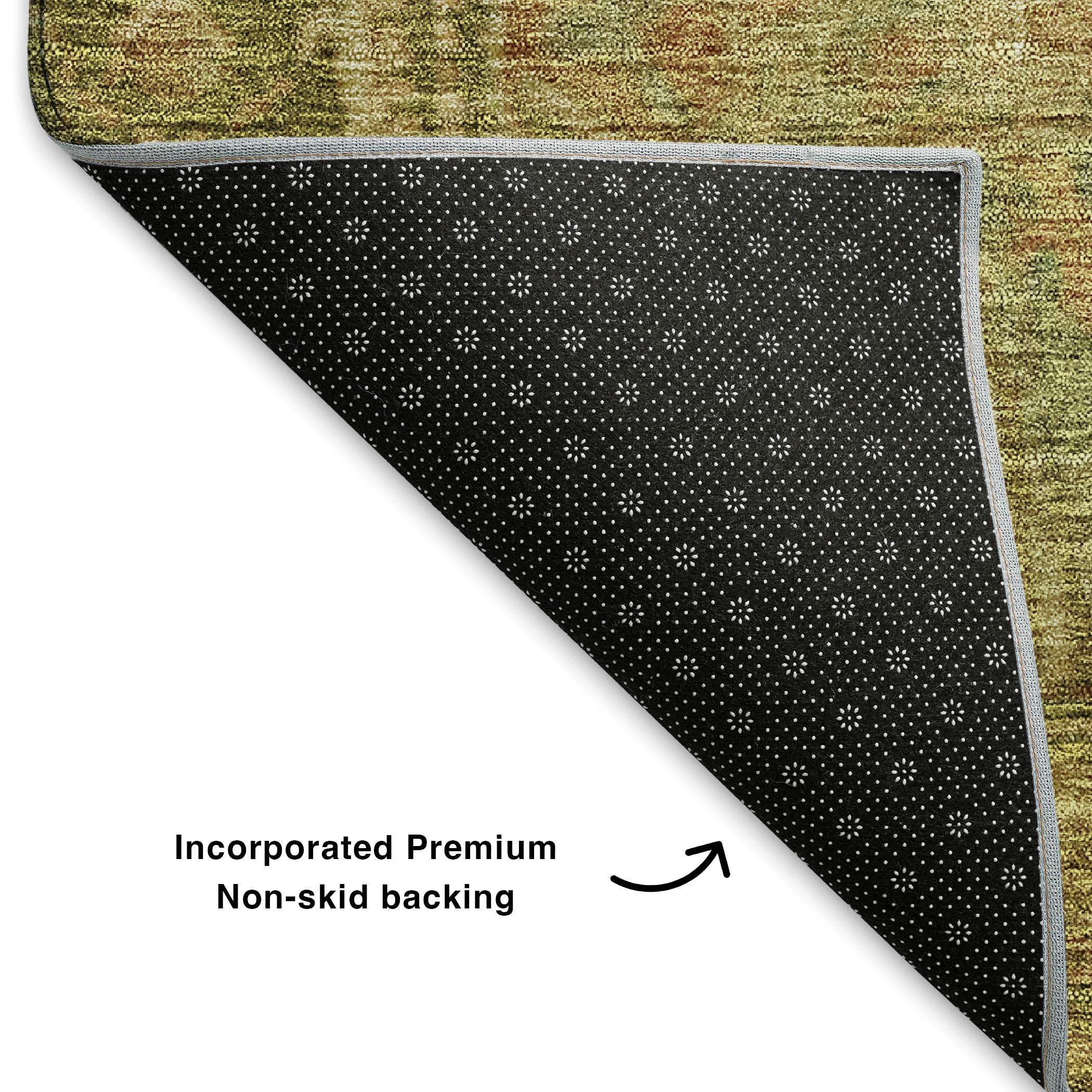 Porto Machine Washable Traditional Aloe Green Rug 1'8" x 2'6" #shape_Rectangle