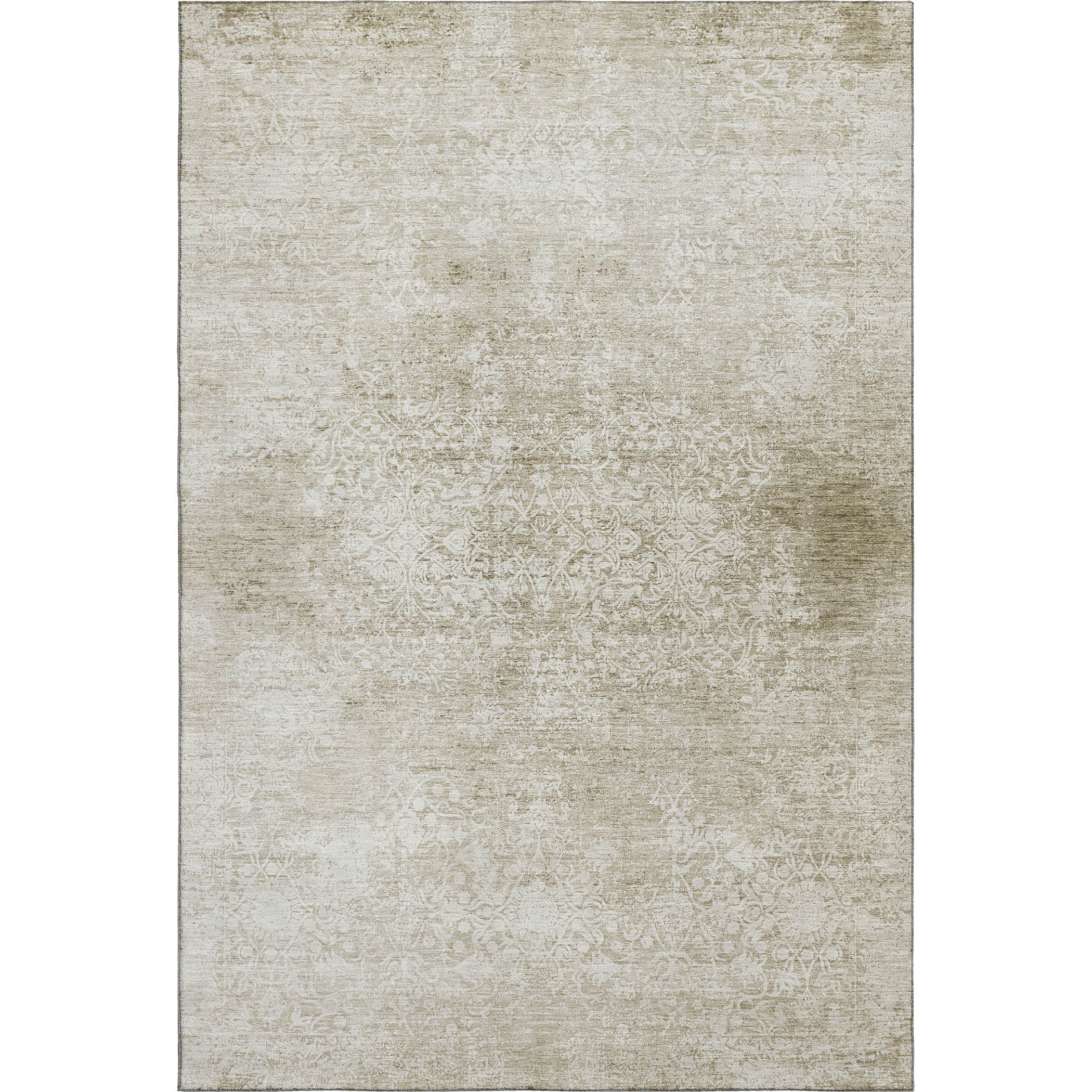 Montevideo Machine Washable Traditional Beige Brown Rug 2'6" x 3'10" #shape_Rectangle