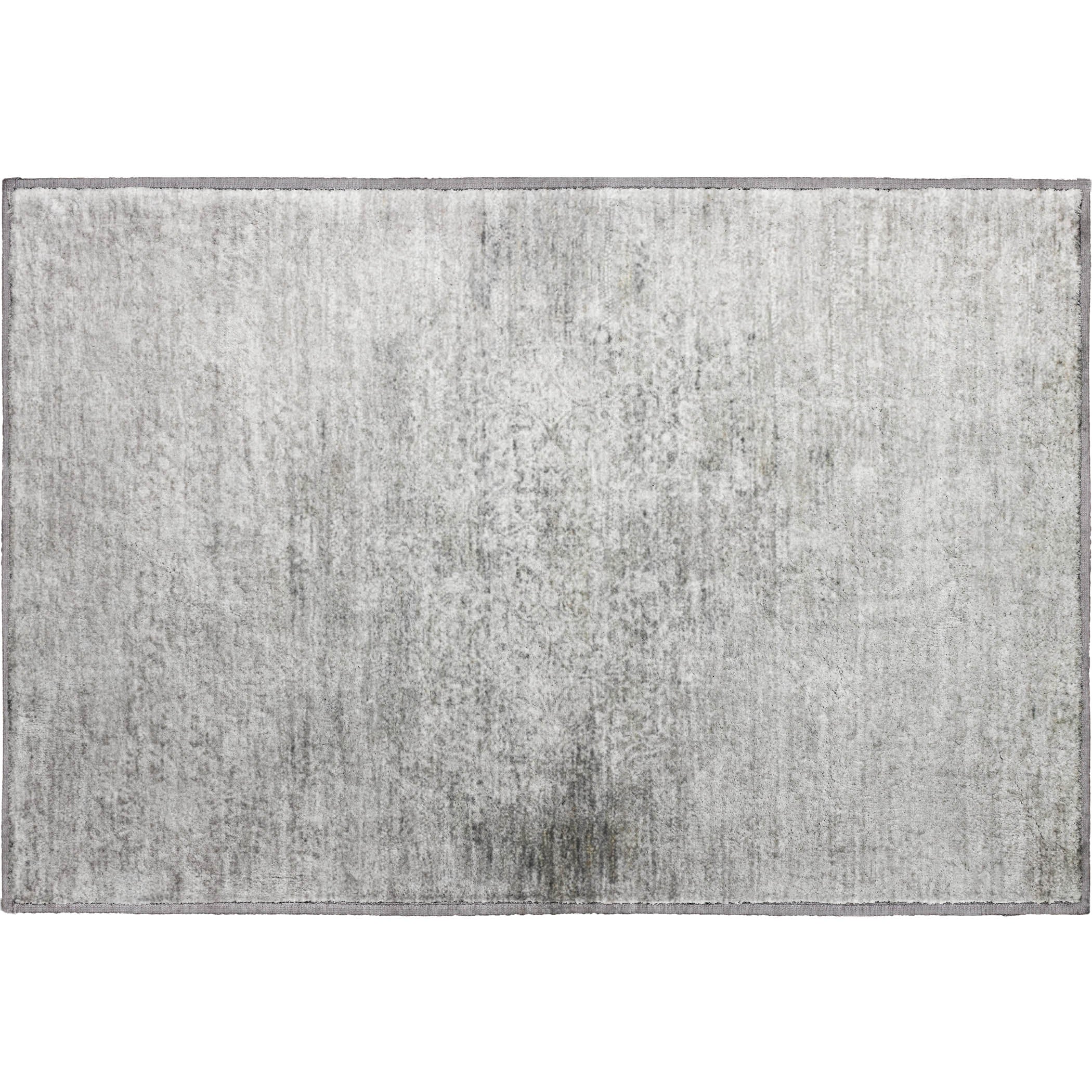 Montevideo Machine Washable Traditional Gray Rug 1'8" x 2'6" #shape_Rectangle