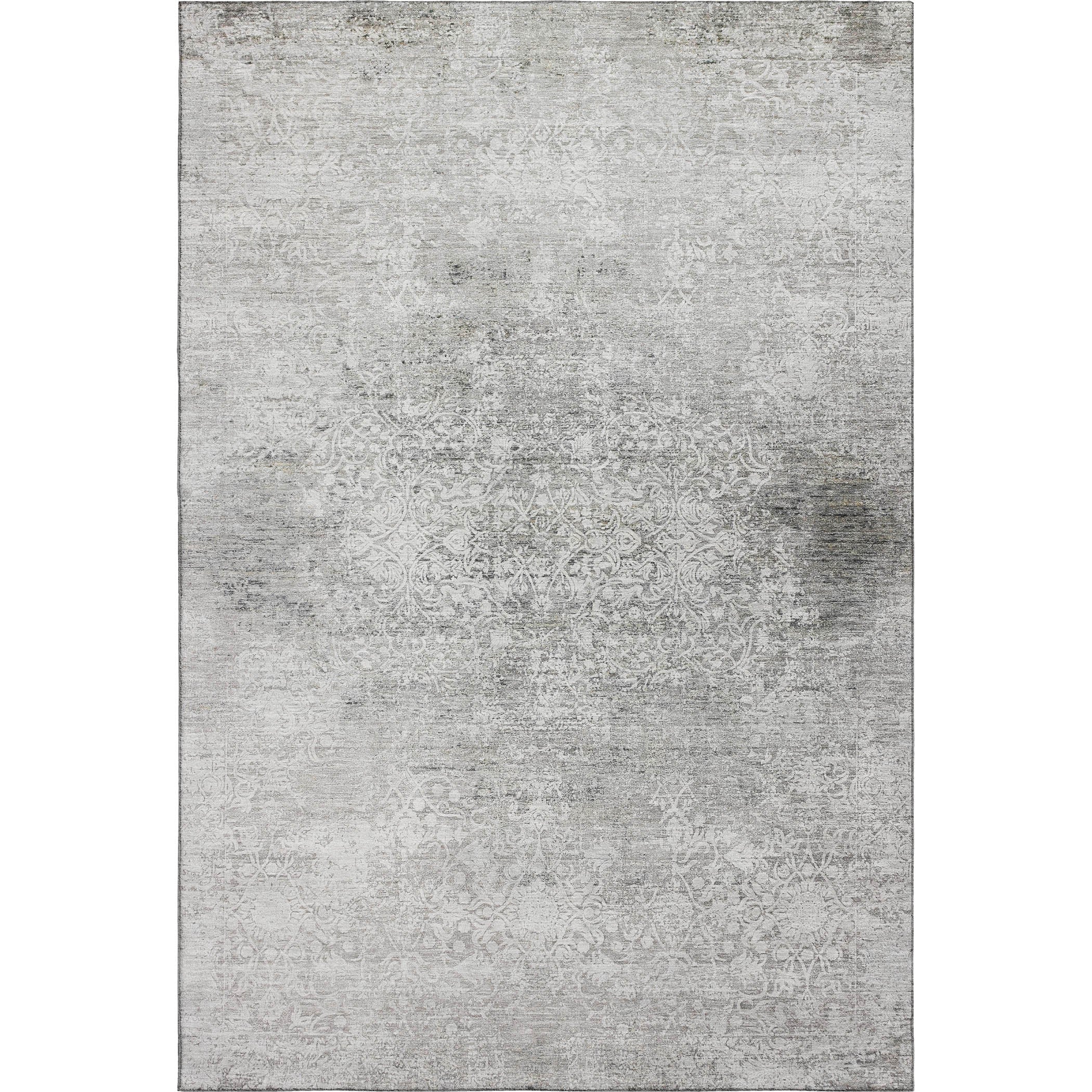 Montevideo Machine Washable Traditional Gray Rug 2'6" x 3'10" #shape_Rectangle